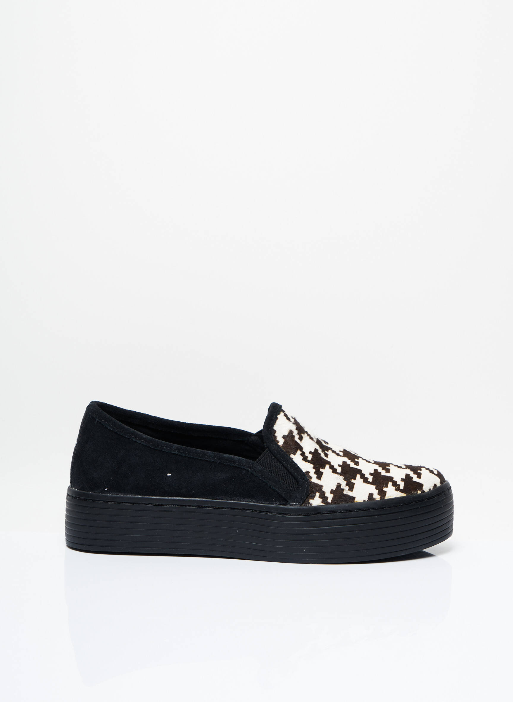 Slip-on batai kompensuotas kulnas plokščias kulnas iki 3 cm juodas DN.SIXTY SEVEN moteris