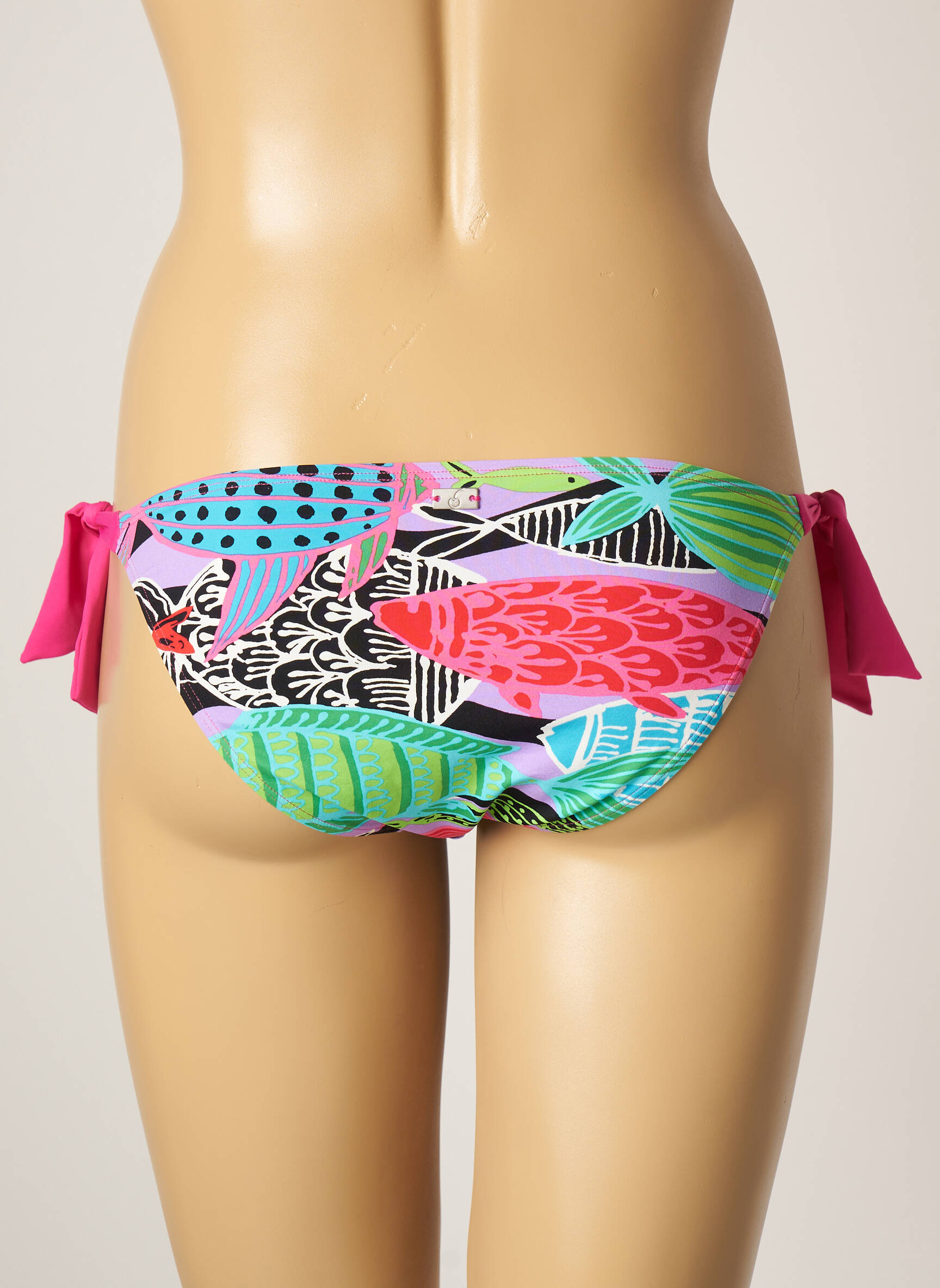 Maudymosi kelnaitės fantazijos raštas bikini violetinis CHERRY BEACH moteris