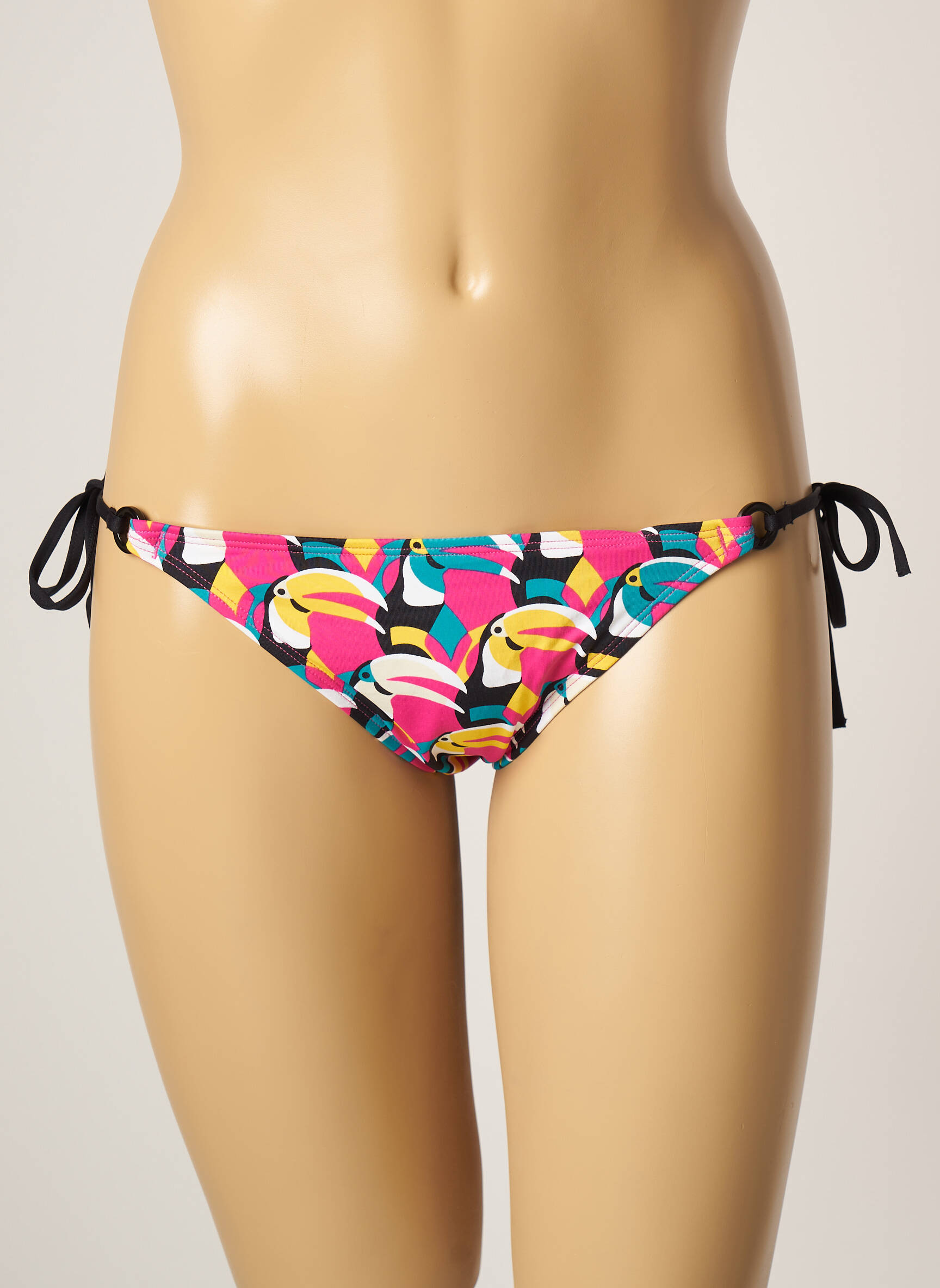 Maudymosi kelnaitės tiesioginis dažymas spausdinimas bikini rožinė CHERRY BEACH moteris
