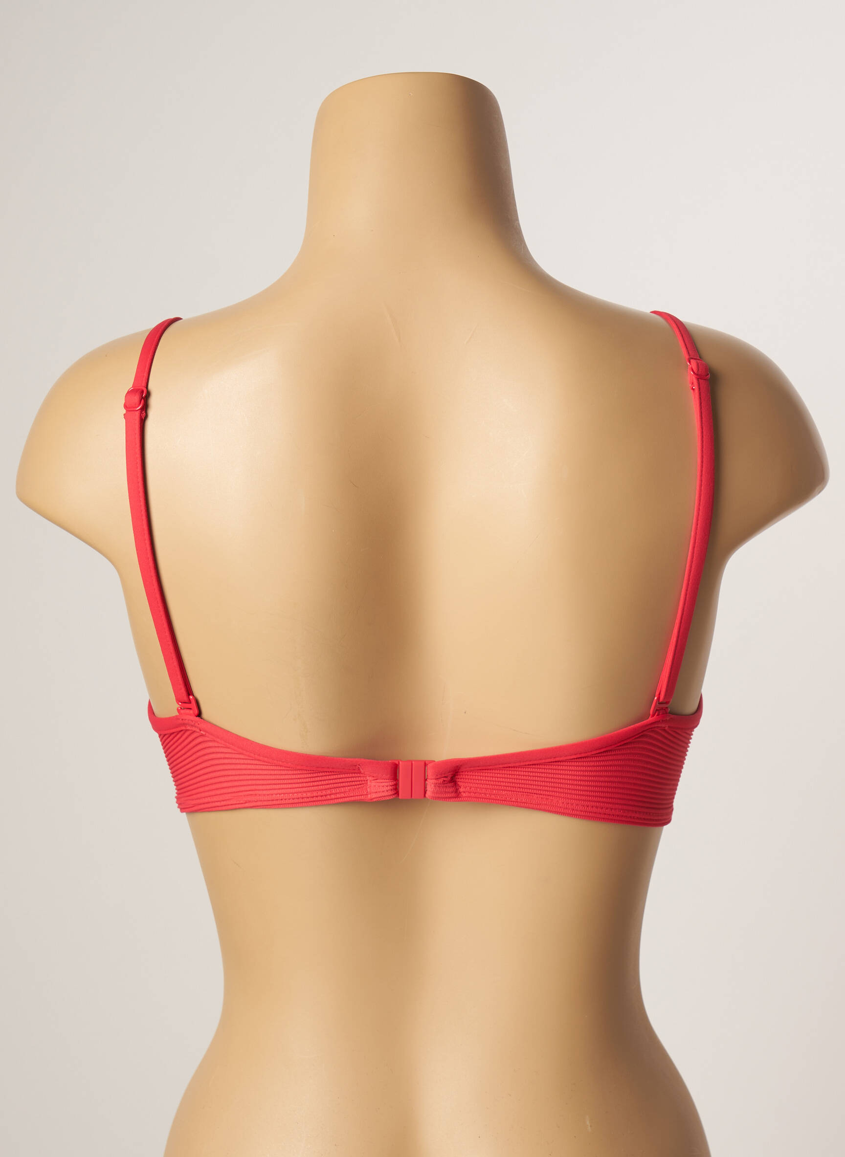 Maudymosi viršūnė reguliuojamos elastinės petnešos push-up liemenėlė su aukštu palaikymu raudona CHERRY BEACH moteris