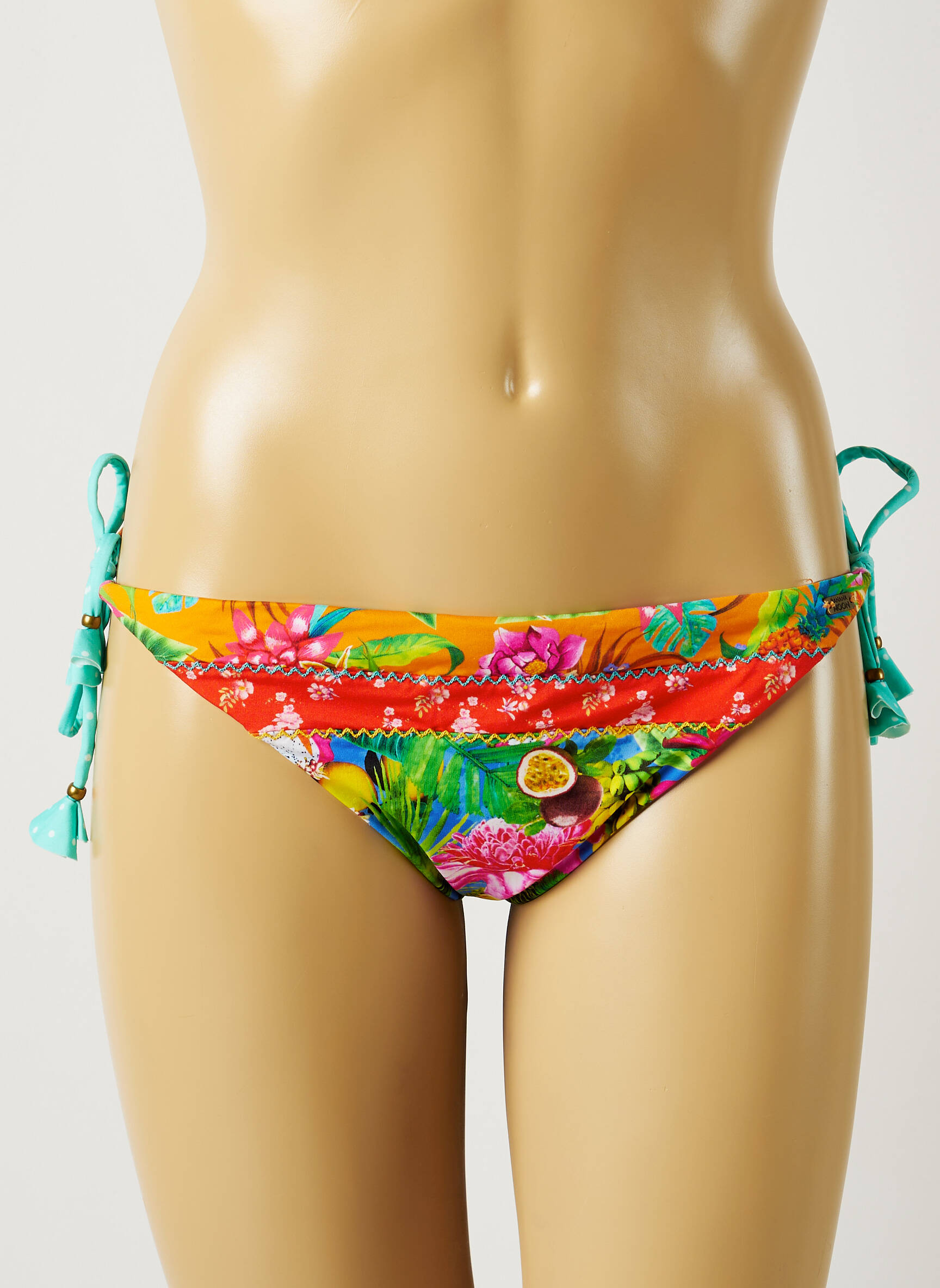 Maudymosi kelnaitės tiesioginis dažymas spausdinimas bikini oranžinė BANANA MOON moteris