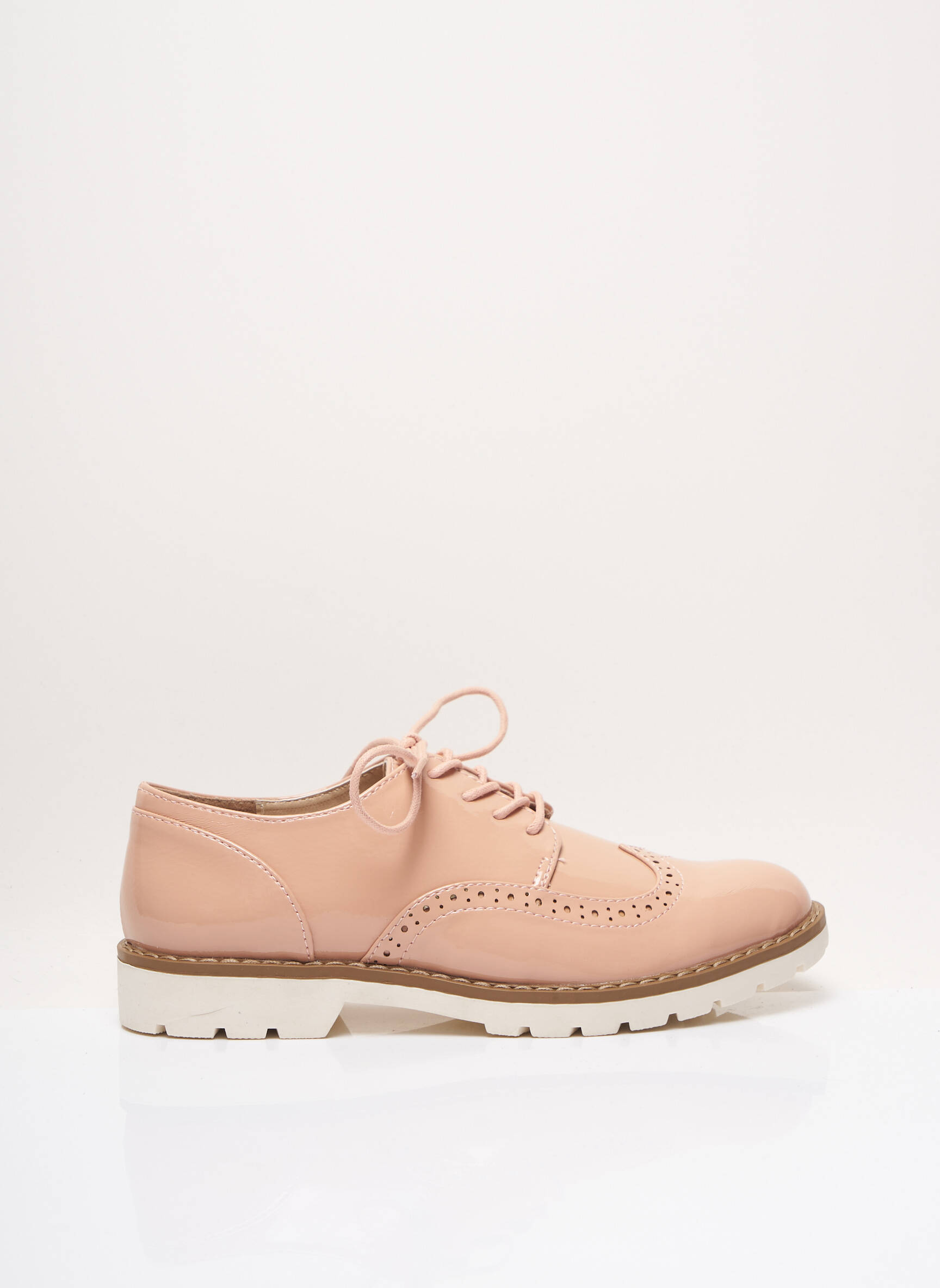 Derbiai apvalus mygtukas plokščias kulnas iki 3 cm rožinė I LOVE SHOES moteris