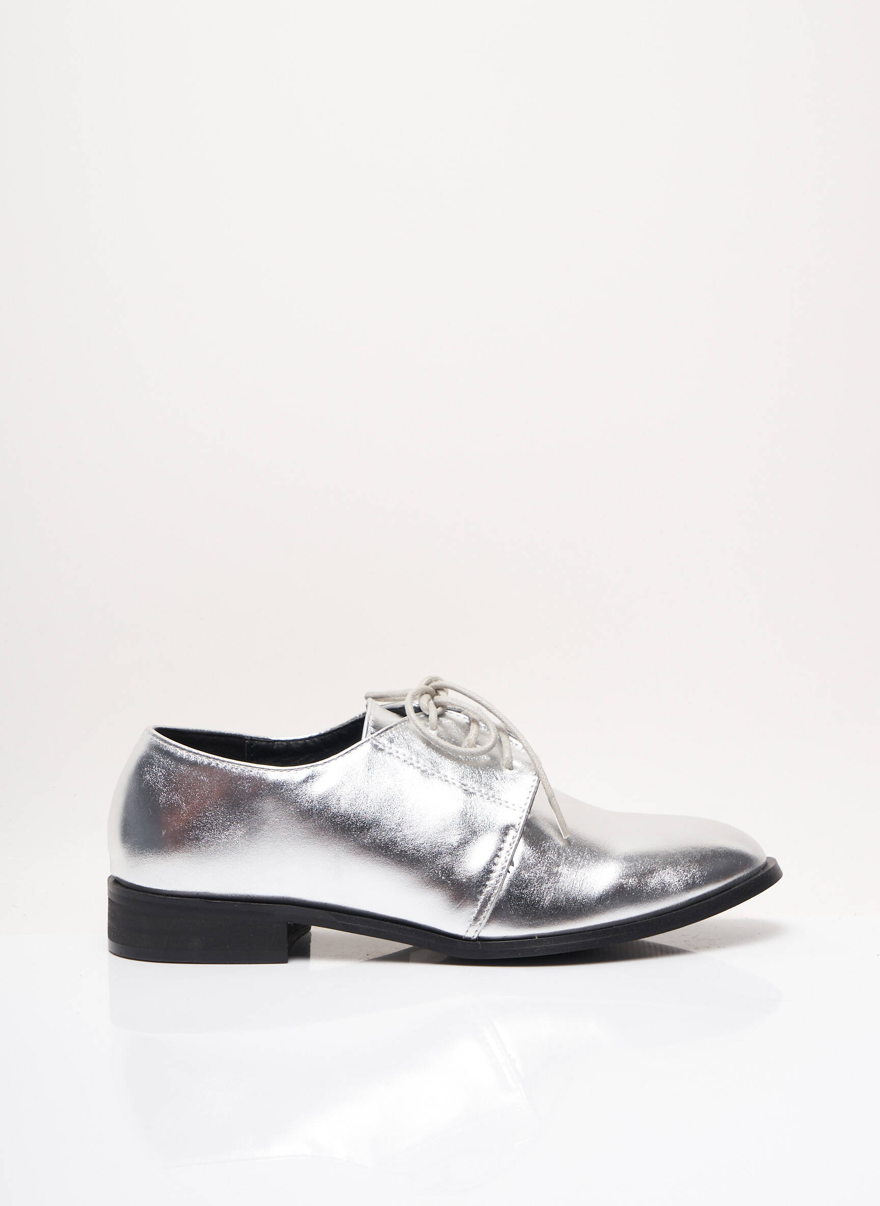 Derbiai lygus medžiaga plokščias kulnas iki 3 cm pilka I LOVE SHOES moteris