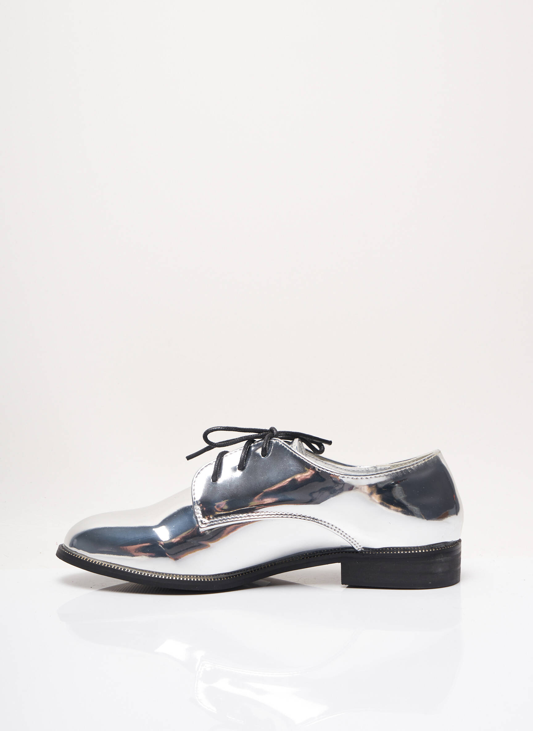 Derbiai lygus medžiaga plokščias kulnas iki 3 cm pilka I LOVE SHOES moteris