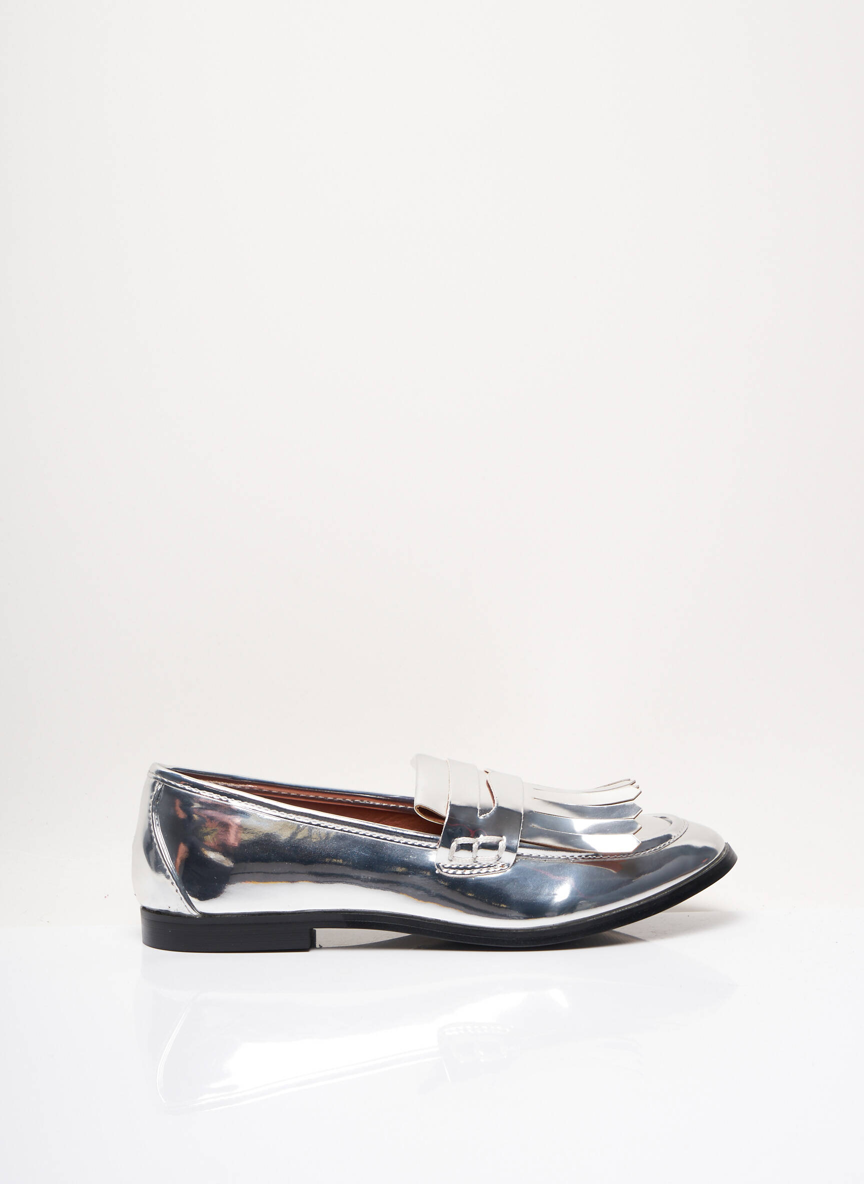 Mokasīnai lygus medžiaga plokščias kulnas iki 3 cm pilka I LOVE SHOES moteris
