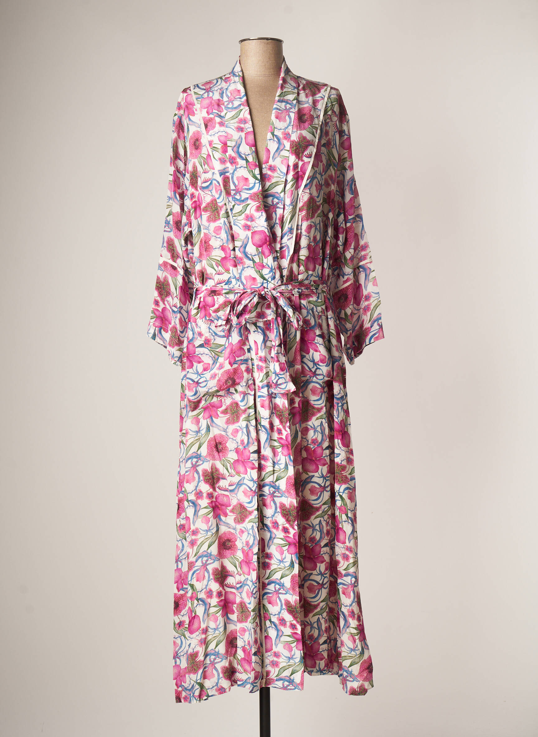 Kimono striukė sklandi forma rožinė CHUFY moteris