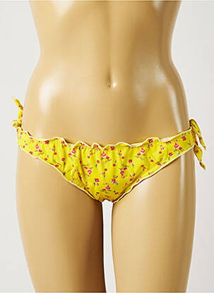 Maudymosi kelnaitės gėlių raštas bikini geltona BANANA MOON moteris