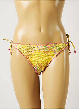 Maudymosi kelnaitės gėlių raštas bikini geltona BANANA MOON moteris