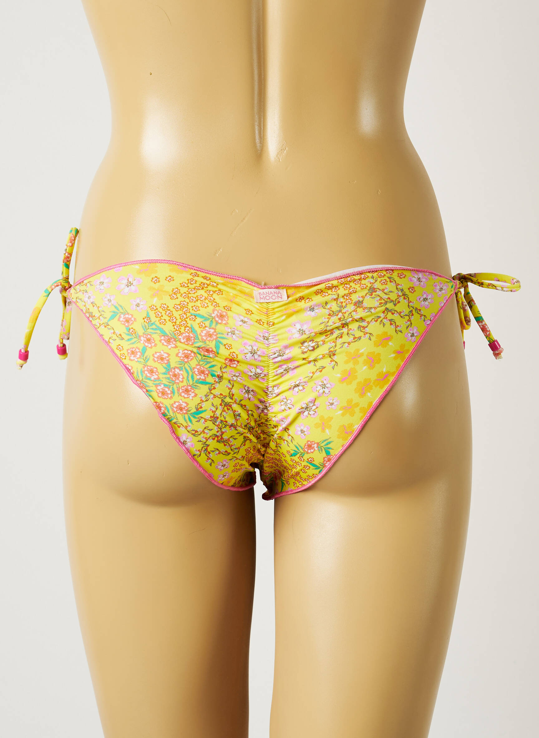 Maudymosi kelnaitės gėlių raštas bikini geltona BANANA MOON moteris