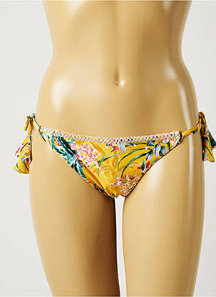 Maudymosi kelnaitės gėlių raštas bikini geltona BANANA MOON moteris