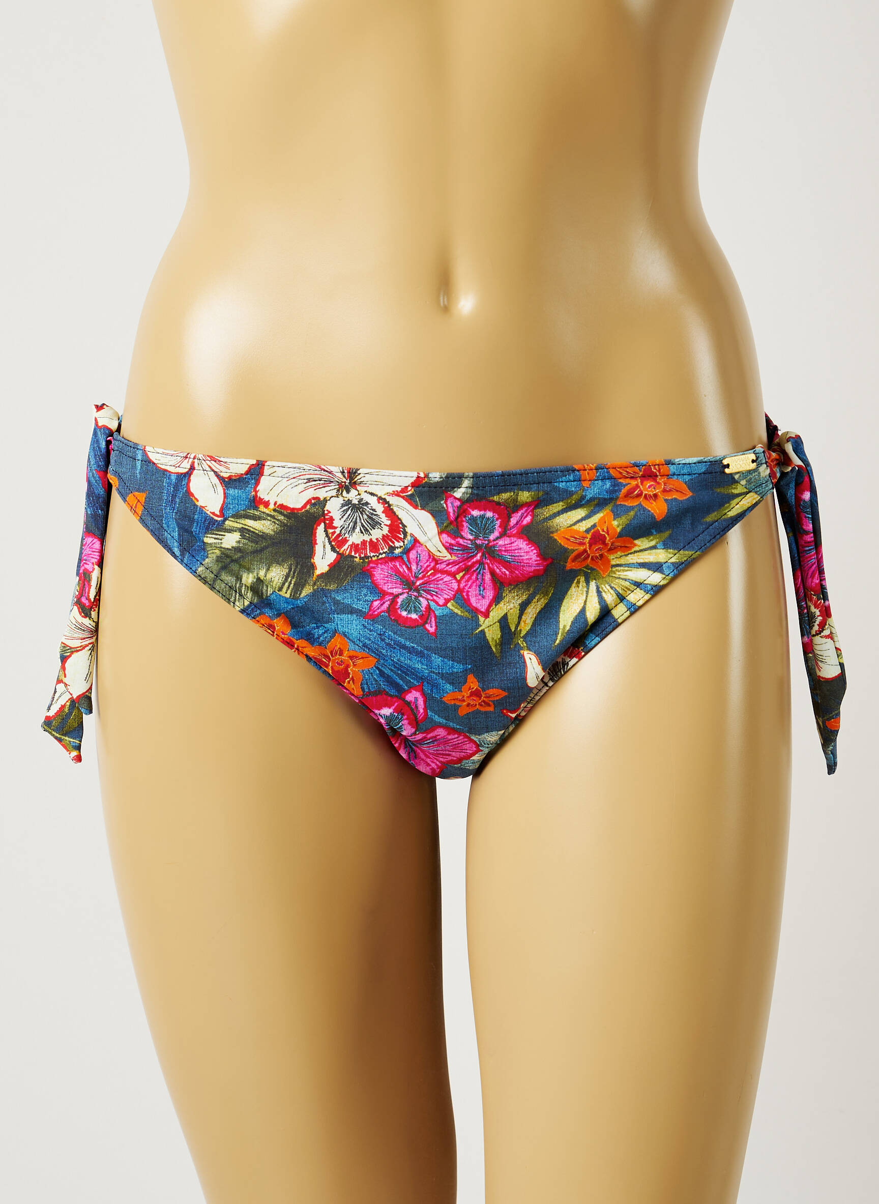 Maudymosi kelnaitės gėlių raštas bikini mėlyna BANANA MOON moteris