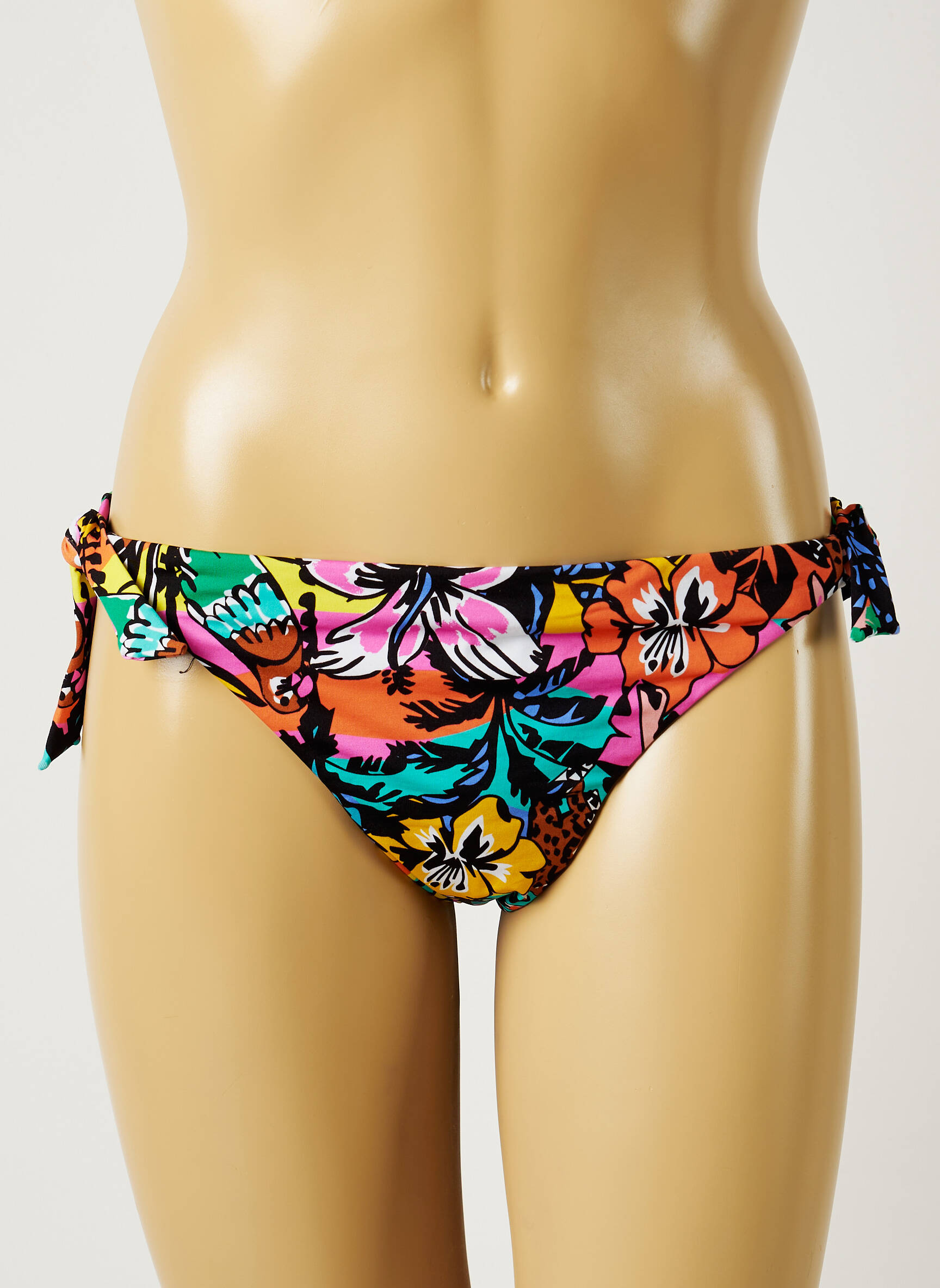 Maudymosi kelnaitės gėlių raštas bikini mėlyna BANANA MOON moteris