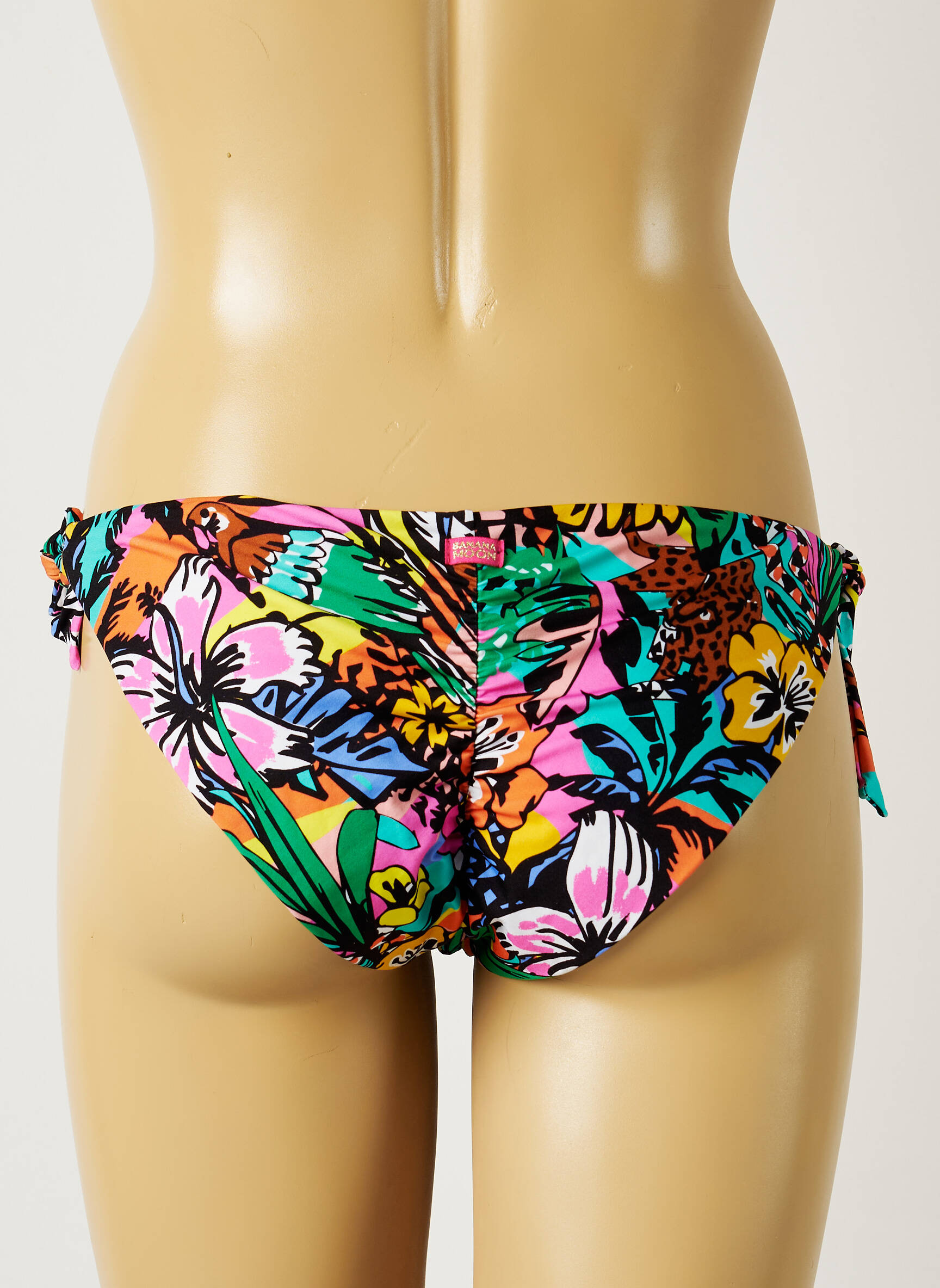 Maudymosi kelnaitės gėlių raštas bikini mėlyna BANANA MOON moteris