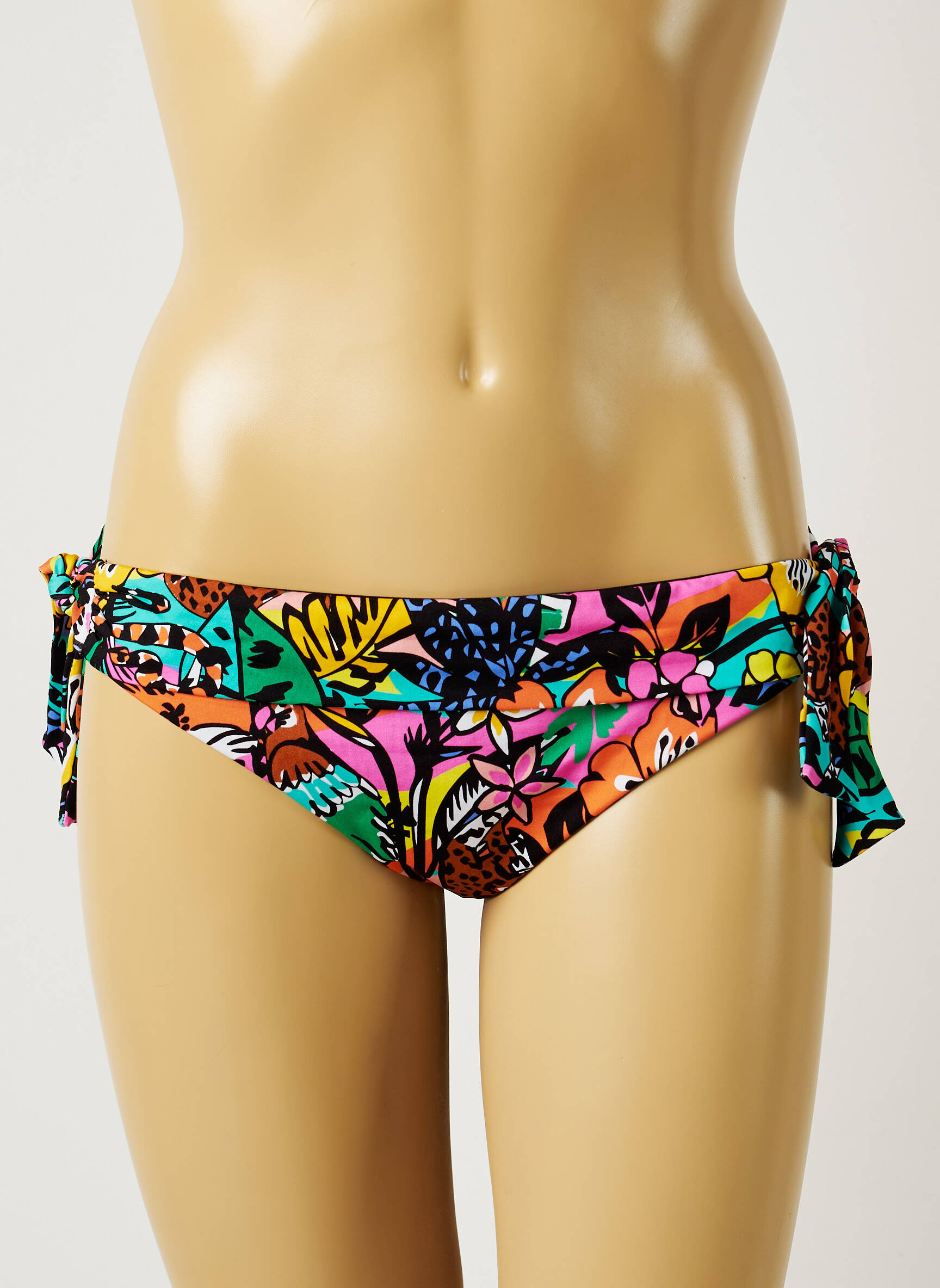 Maudymosi kelnaitės gėlių raštas bikini mėlyna BANANA MOON moteris