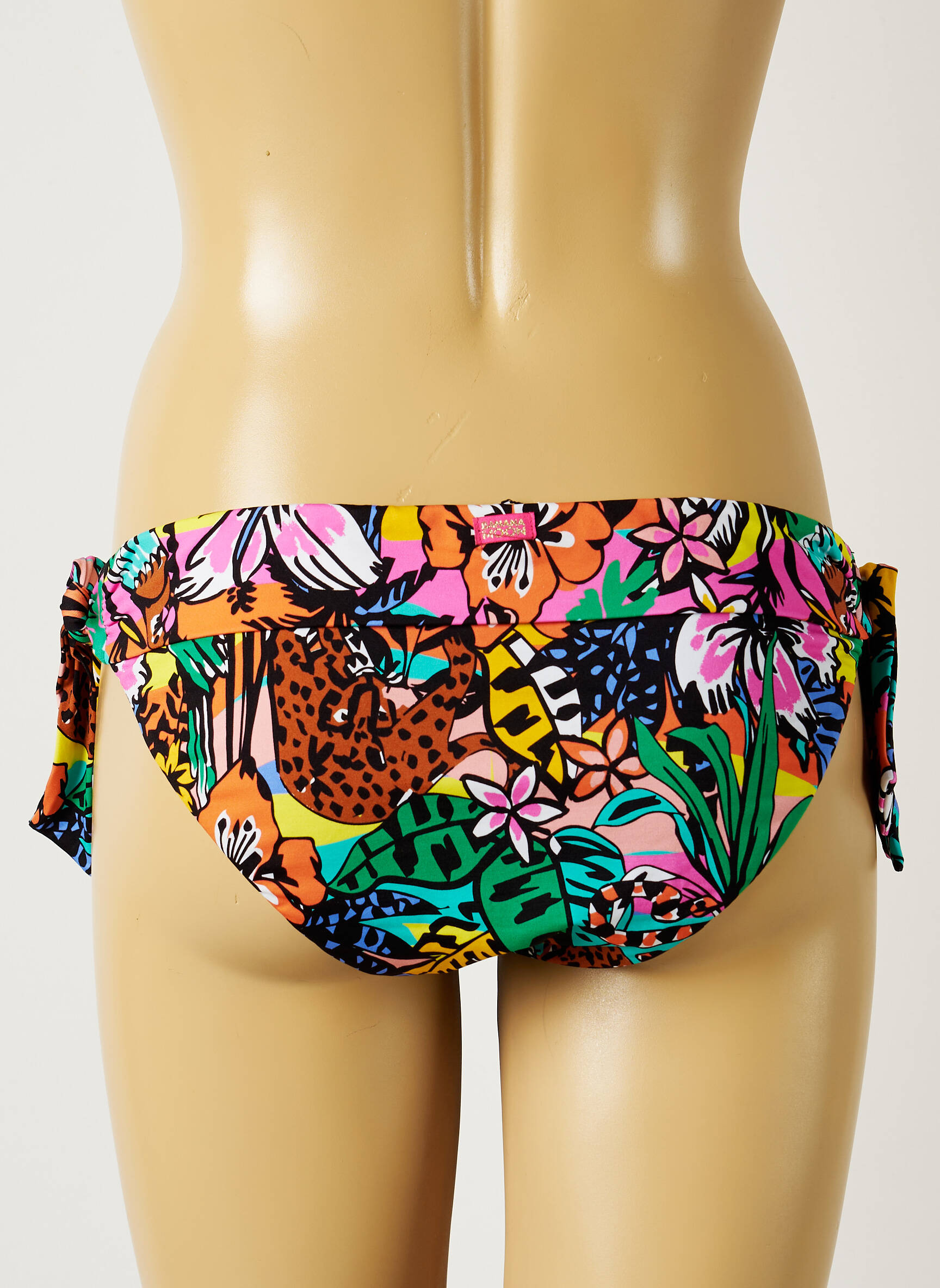 Maudymosi kelnaitės gėlių raštas bikini mėlyna BANANA MOON moteris