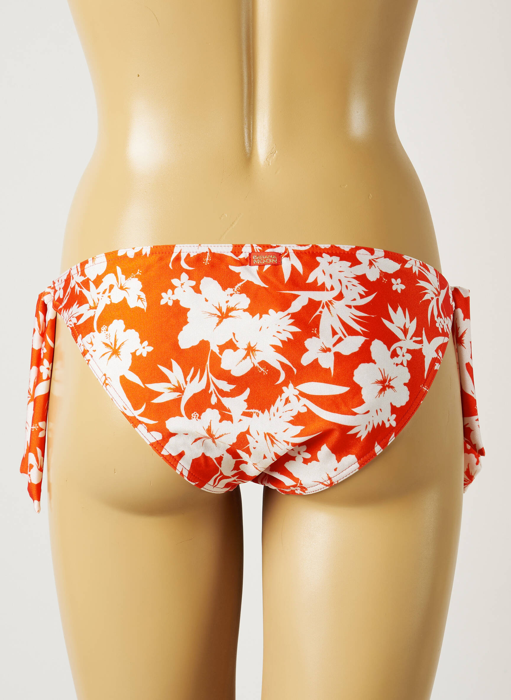 Maudymosi kelnaitės gėlių raštas bikini oranžinė BANANA MOON moteris