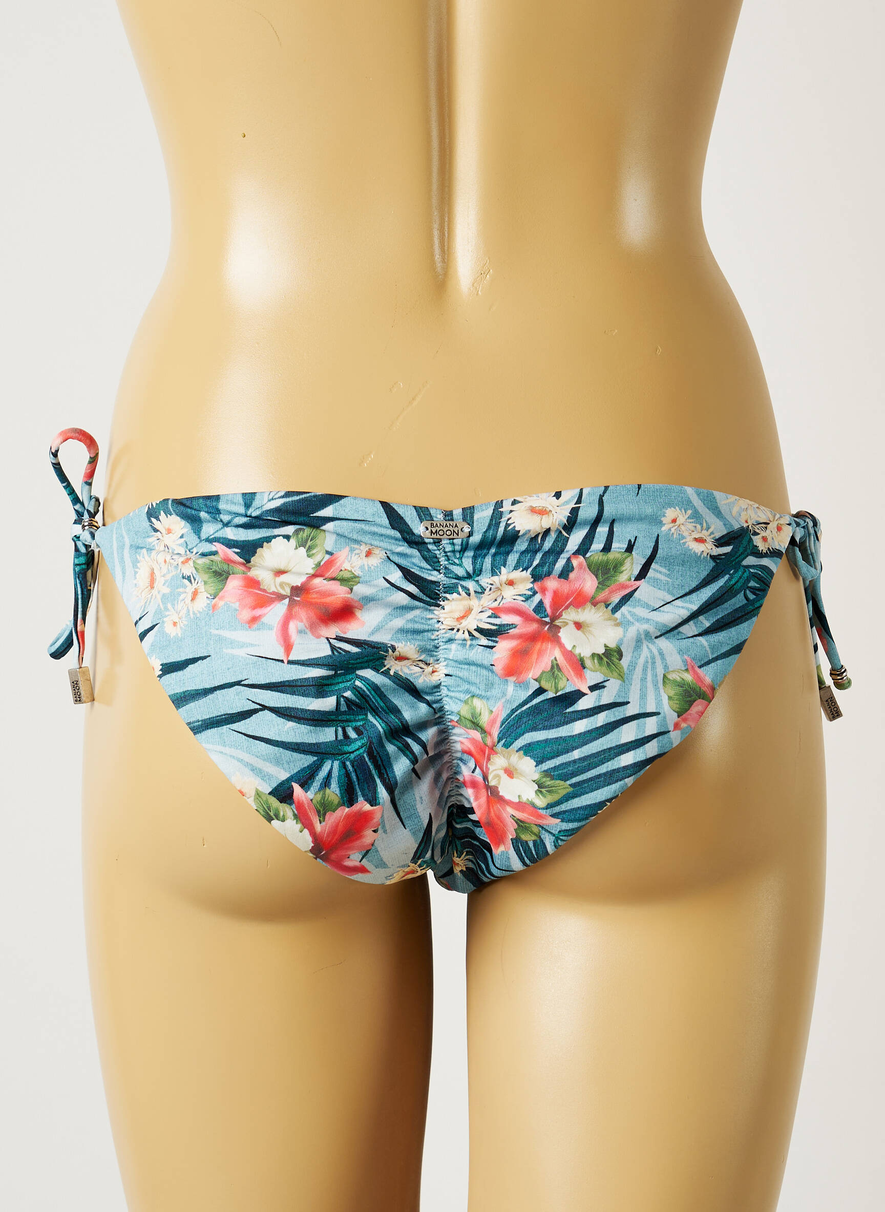Maudymosi kelnaitės gėlių raštas bikini mėlyna BANANA MOON moteris