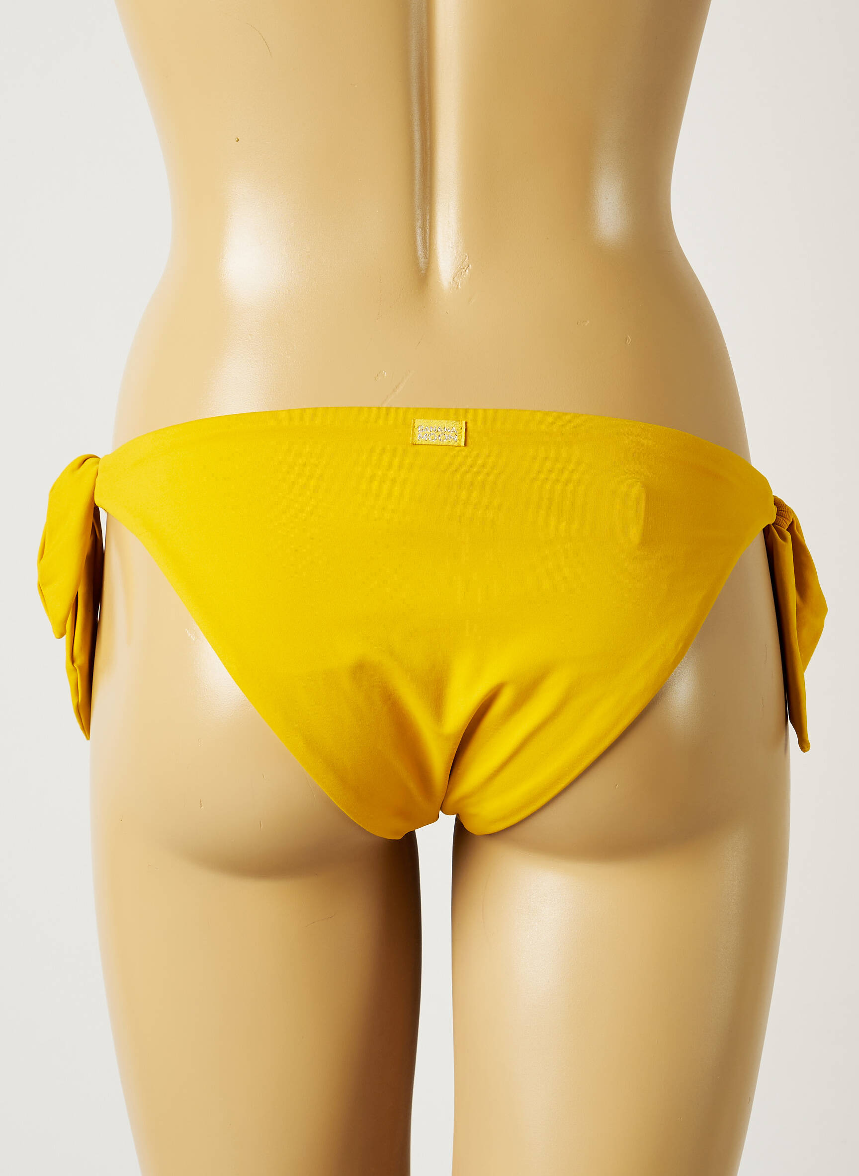 Maudymosi kelnaitės užsegimas su raišteliais bikini geltona BANANA MOON moteris