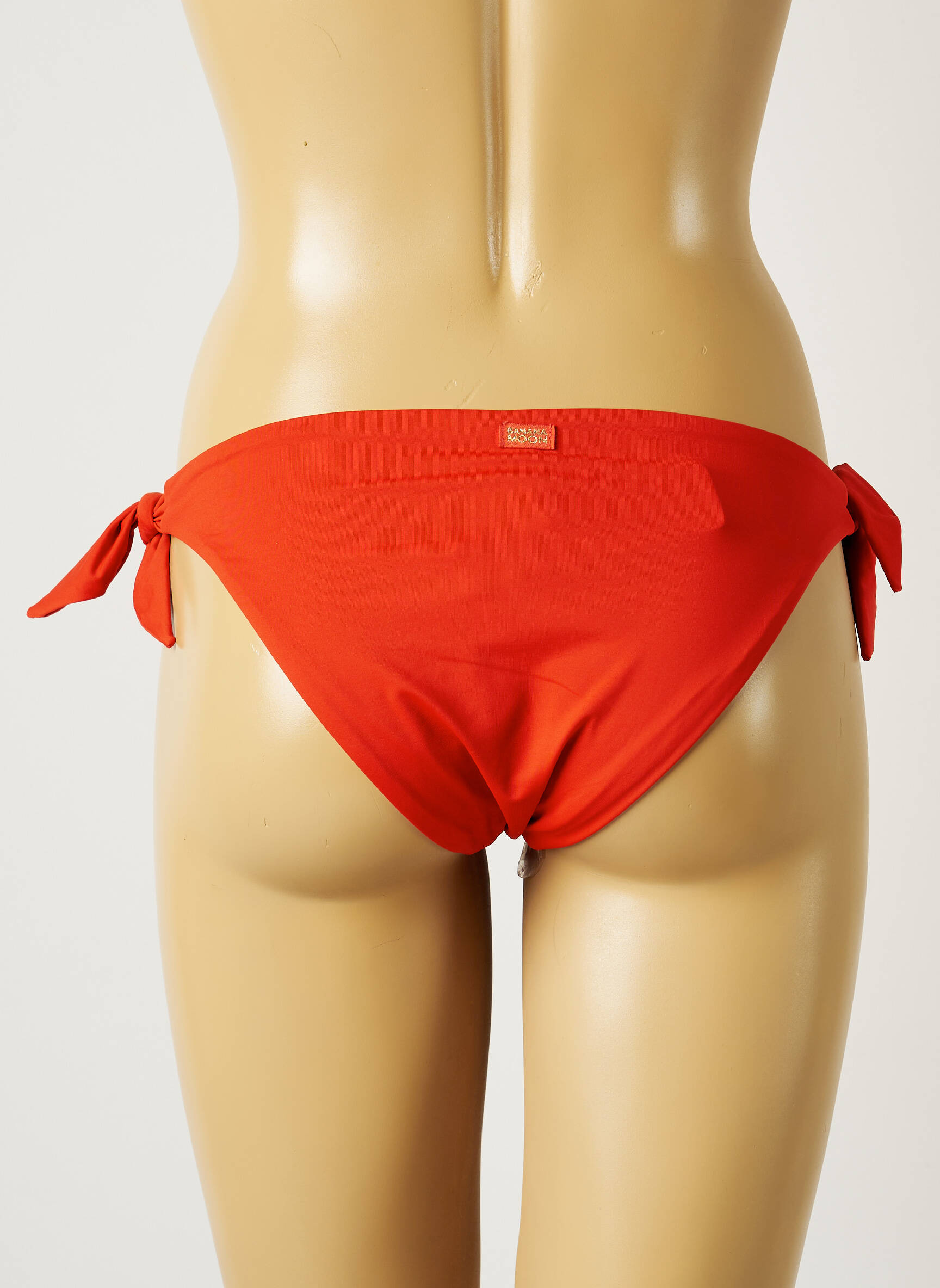 Maudymosi kelnaitės užsegimas su raišteliais bikini oranžinė BANANA MOON moteris