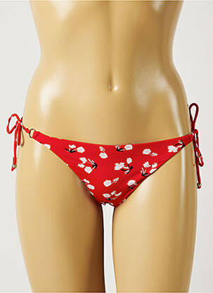 Maudymosi kelnaitės gėlių raštas bikini raudona BANANA MOON moteris