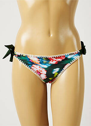 Maudymosi kelnaitės gėlių raštas bikini žalias BANANA MOON moteris