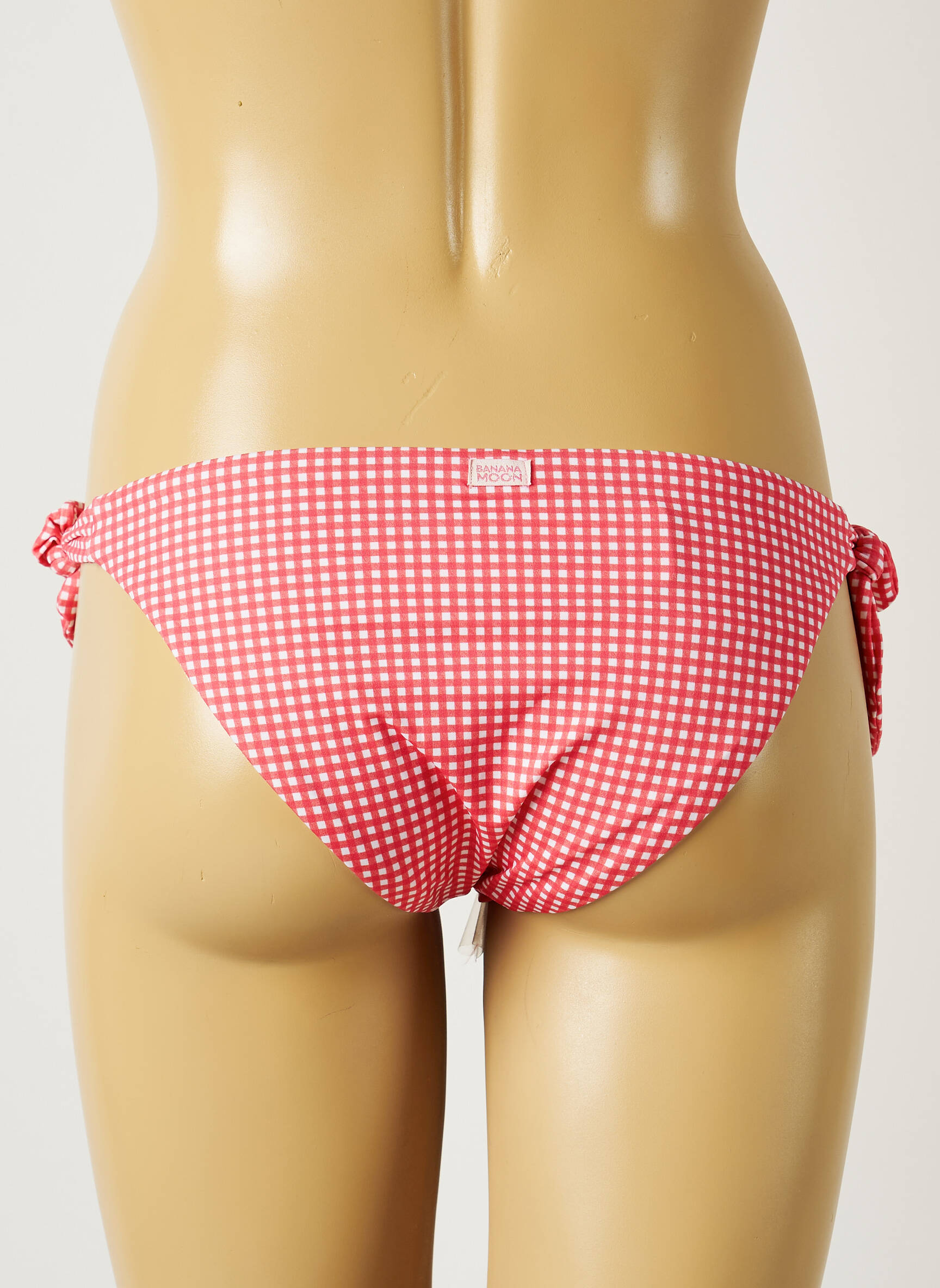 Maudymosi kelnaitės satino efektas bikini rožinė BANANA MOON moteris