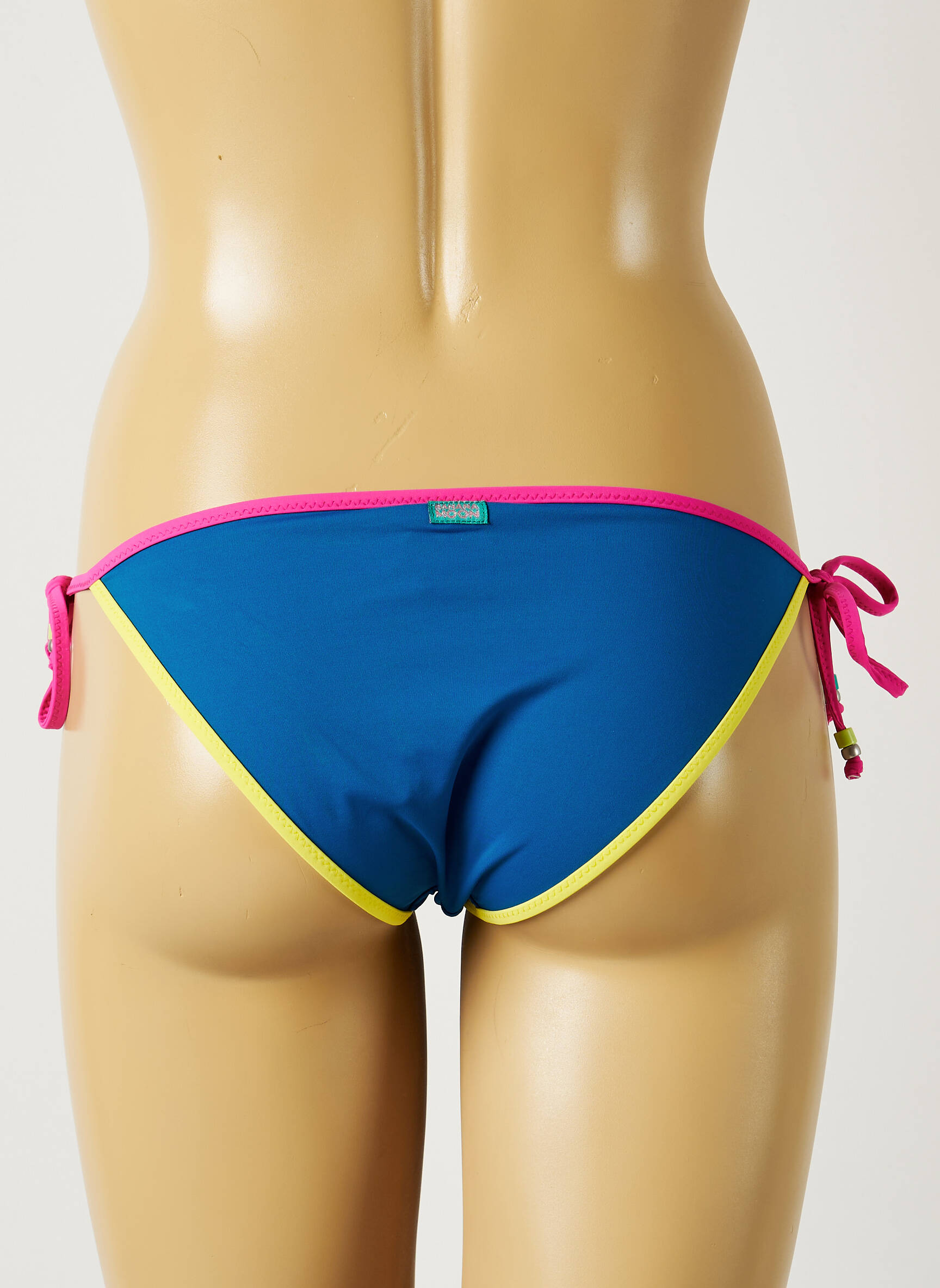 Maudymosi kelnaitės satino efektas bikini mėlyna BANANA MOON moteris