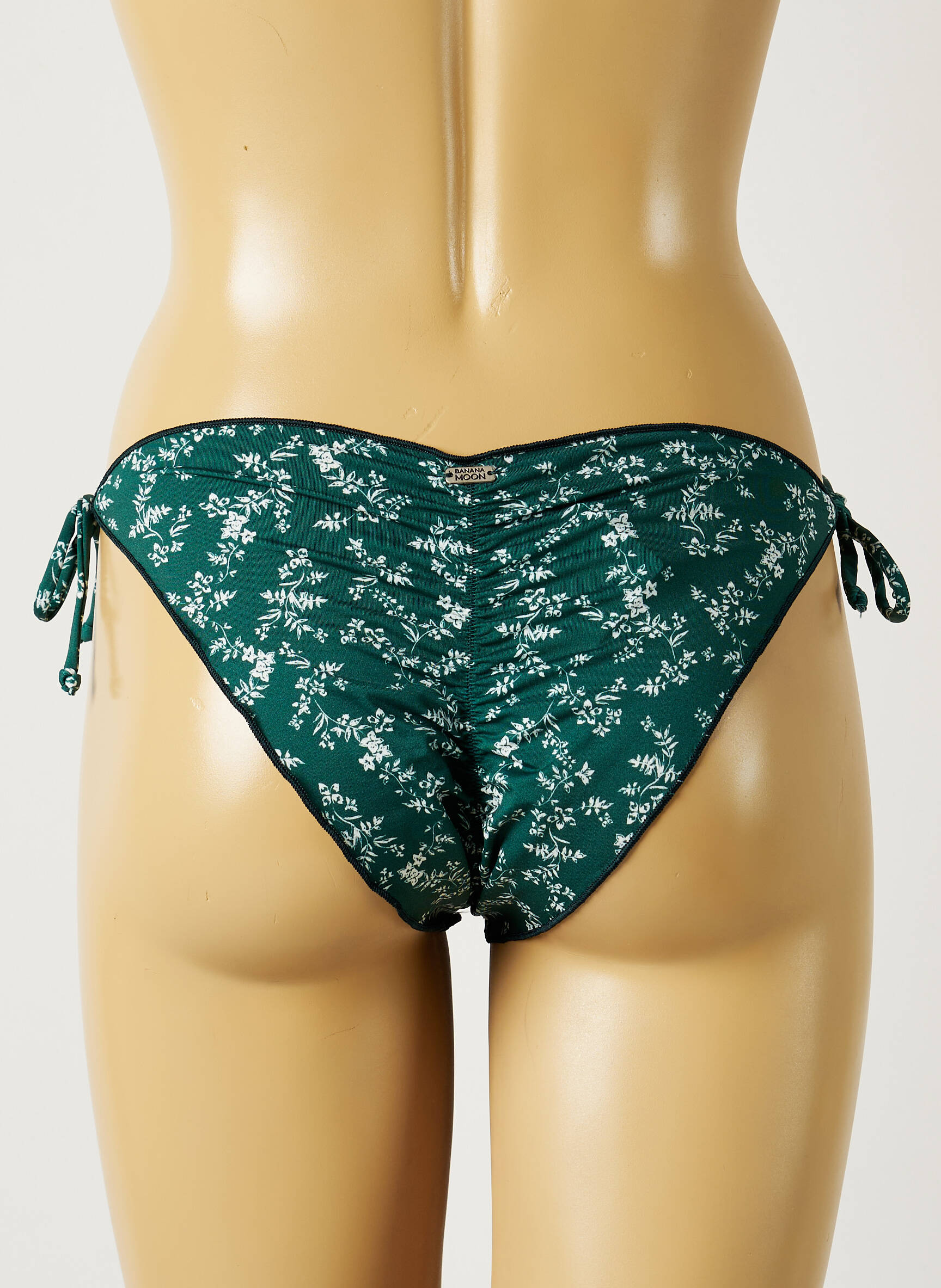 Maudymosi kelnaitės gėlių raštas bikini žalias BANANA MOON moteris