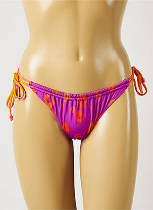 Maudymosi kelnaitės užsegimas su raišteliais bikini violetinis BANANA MOON moteris