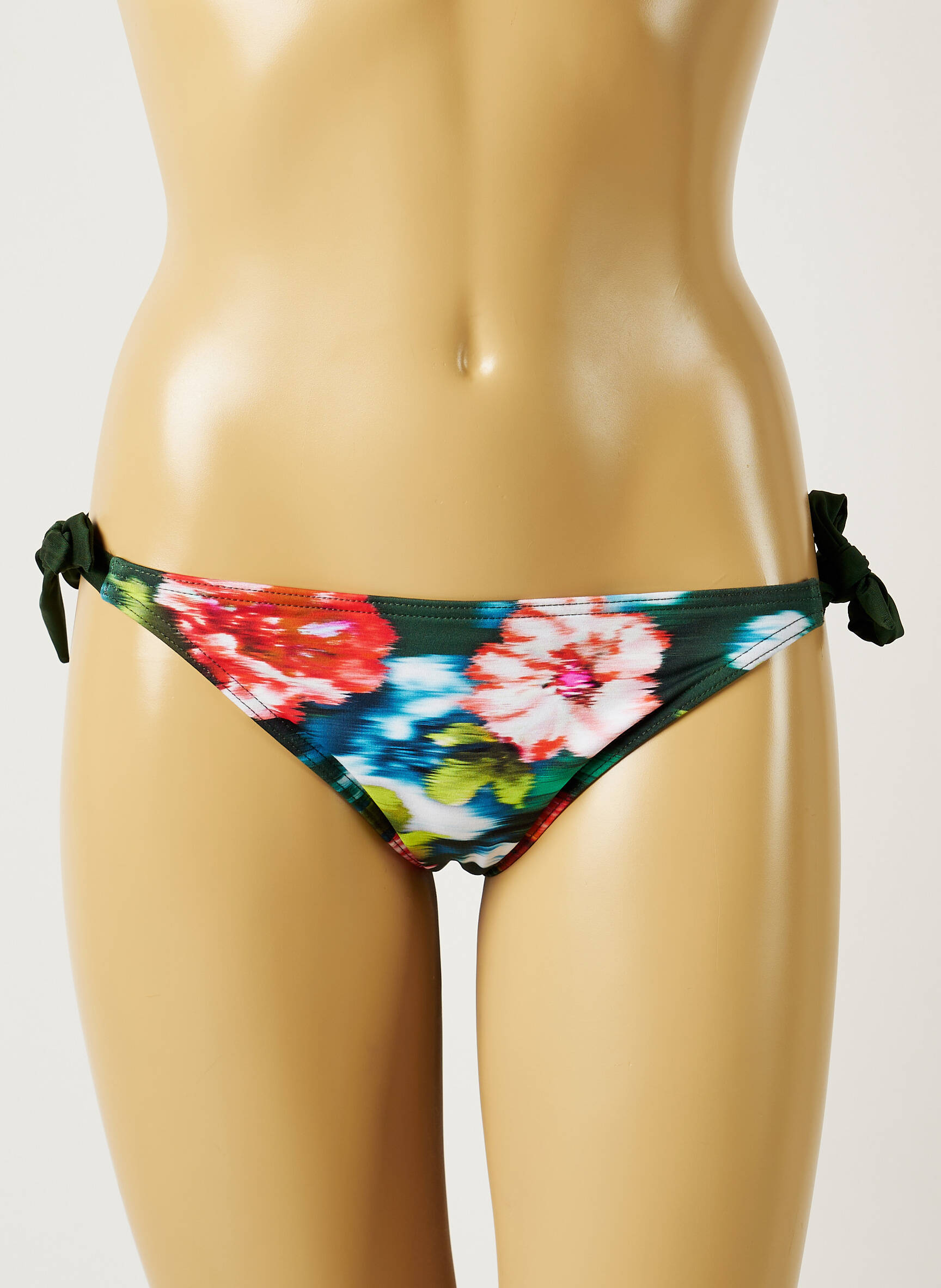 Maudymosi kelnaitės gėlių raštas bikini žalias BANANA MOON moteris