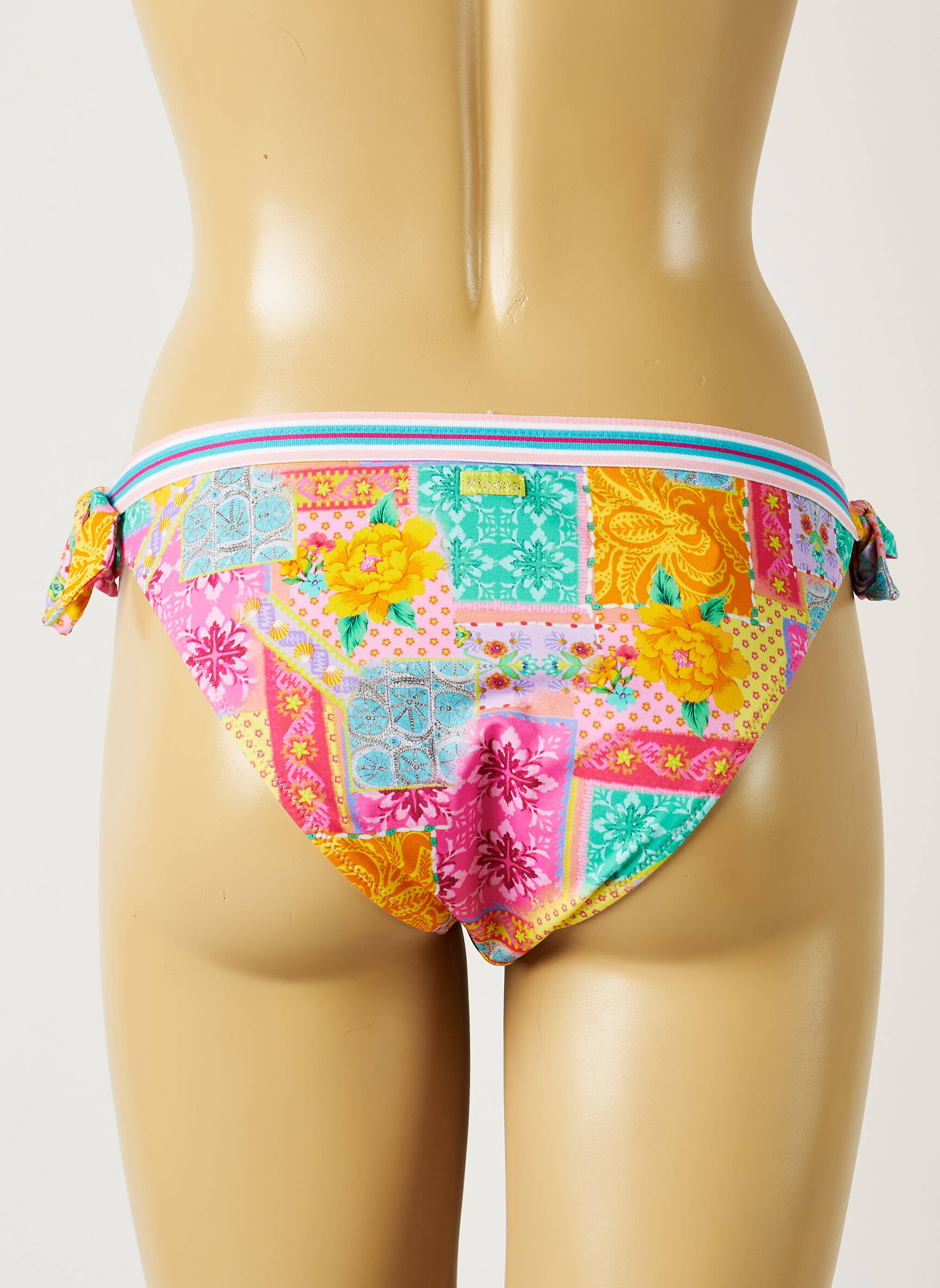 Maudymosi kelnaitės gėlių raštas bikini oranžinė BANANA MOON moteris