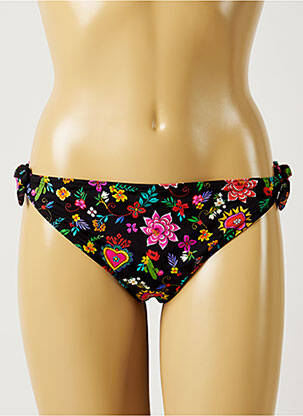 Maudymosi kelnaitės gėlių raštas bikini juodas BANANA MOON moteris