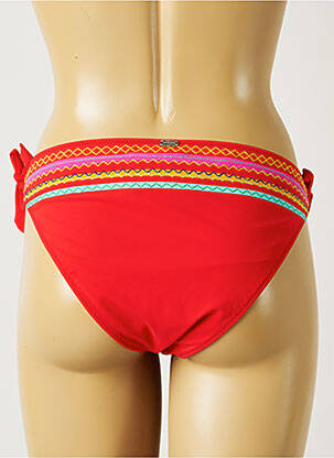 Maudymosi kelnaitės satino efektas bikini raudona BANANA MOON moteris