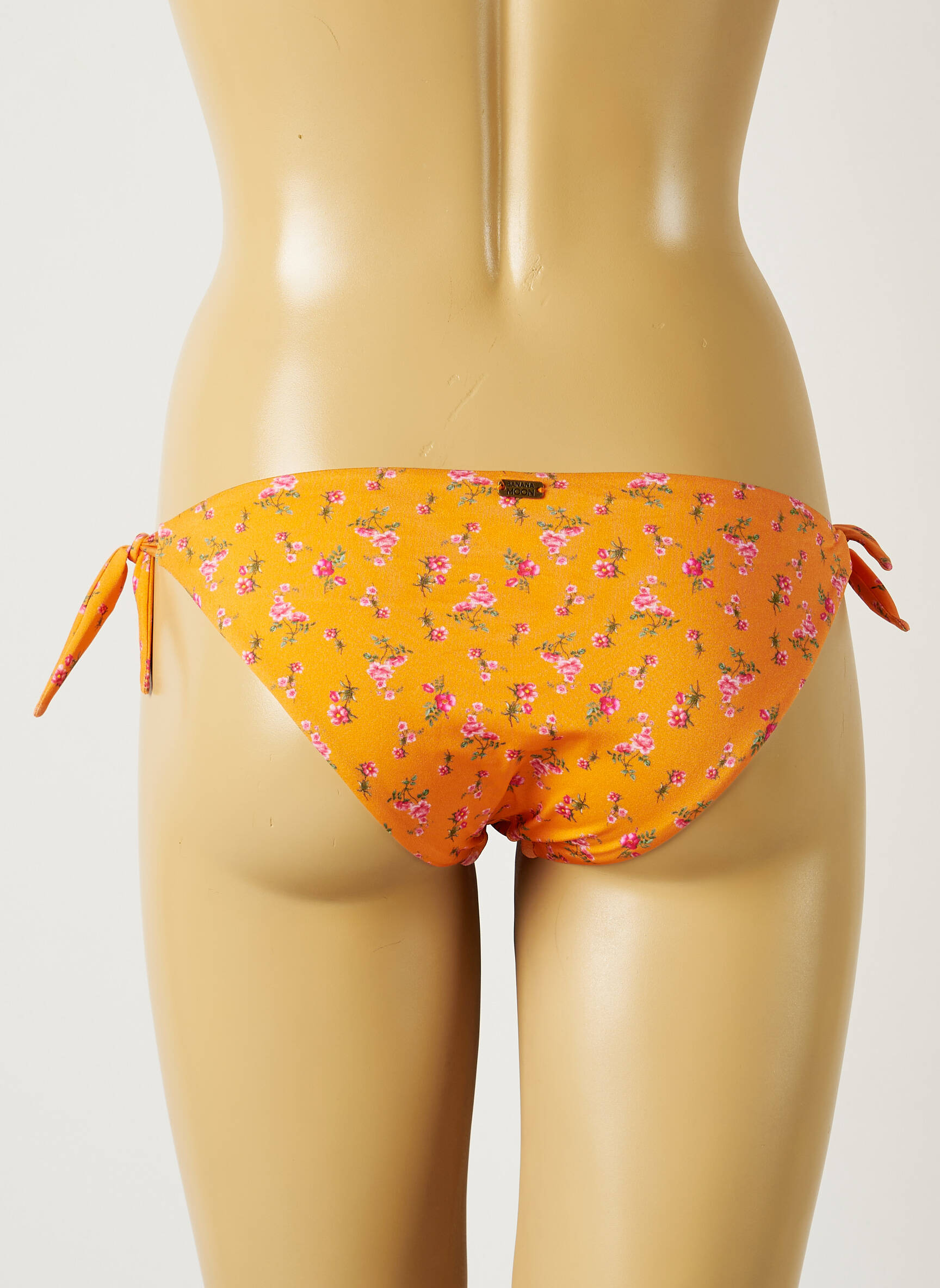 Maudymosi kelnaitės gėlių raštas bikini oranžinė BANANA MOON moteris