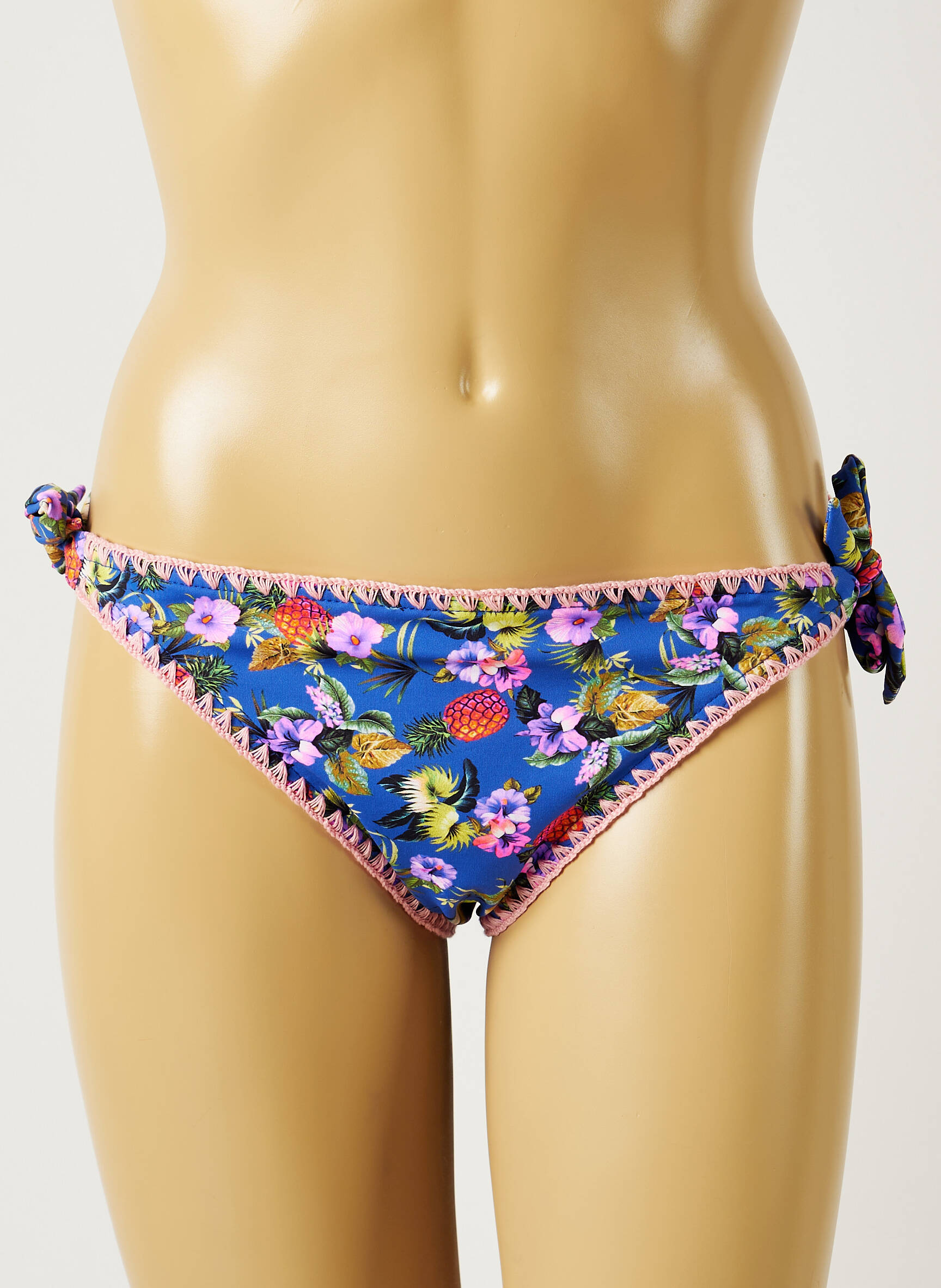 Maudymosi kelnaitės tiesioginis dažymas spausdinimas bikini mėlyna BANANA MOON moteris