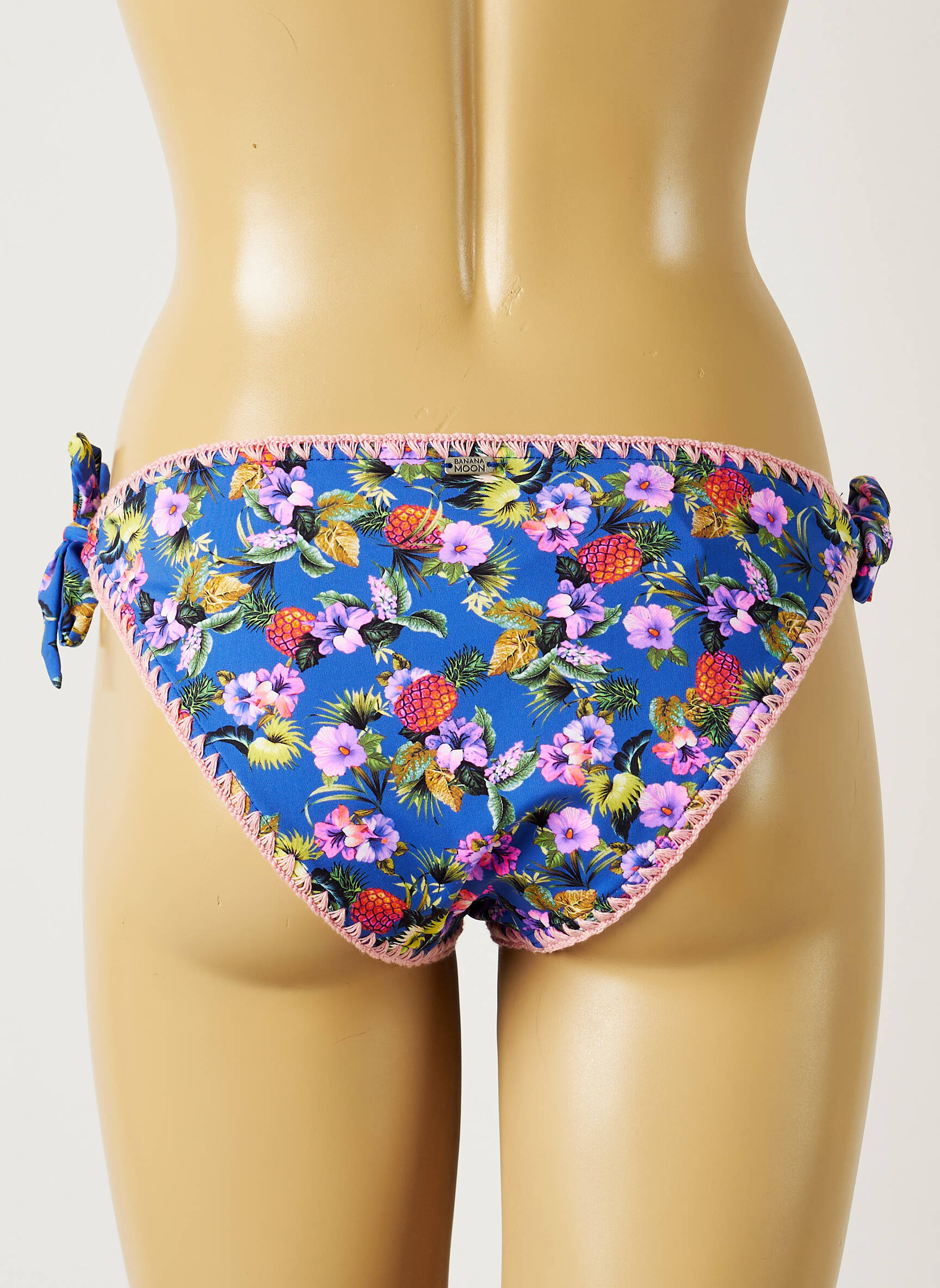 Maudymosi kelnaitės tiesioginis dažymas spausdinimas bikini mėlyna BANANA MOON moteris