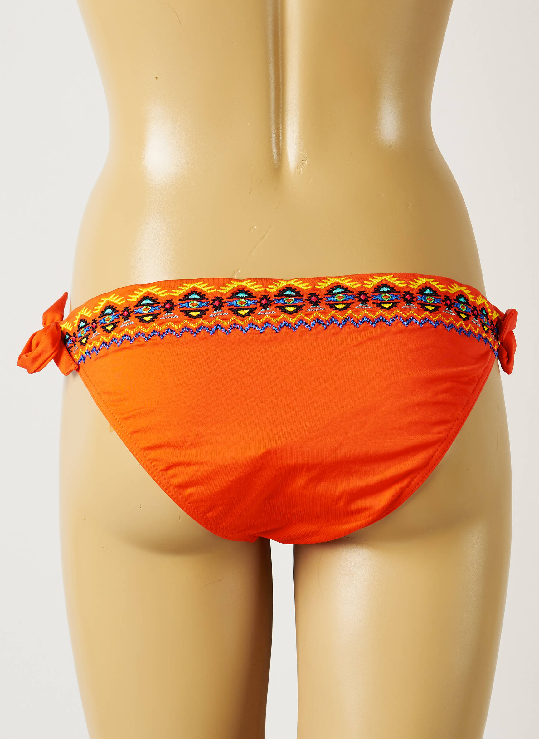 Maudymosi kelnaitės satino efektas bikini oranžinė BANANA MOON moteris