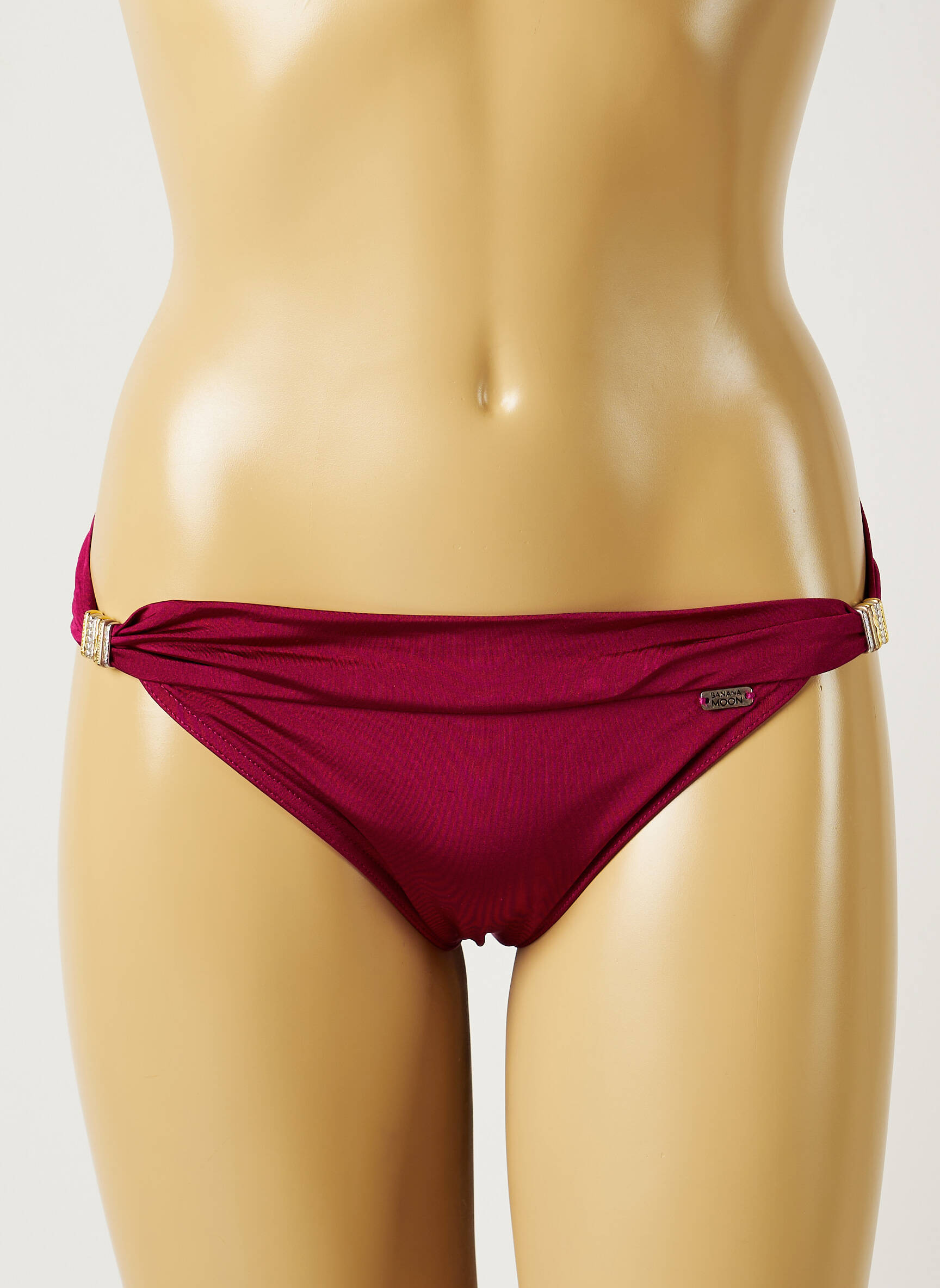 Maudymosi kelnaitės satino efektas bikini violetinis BANANA MOON moteris