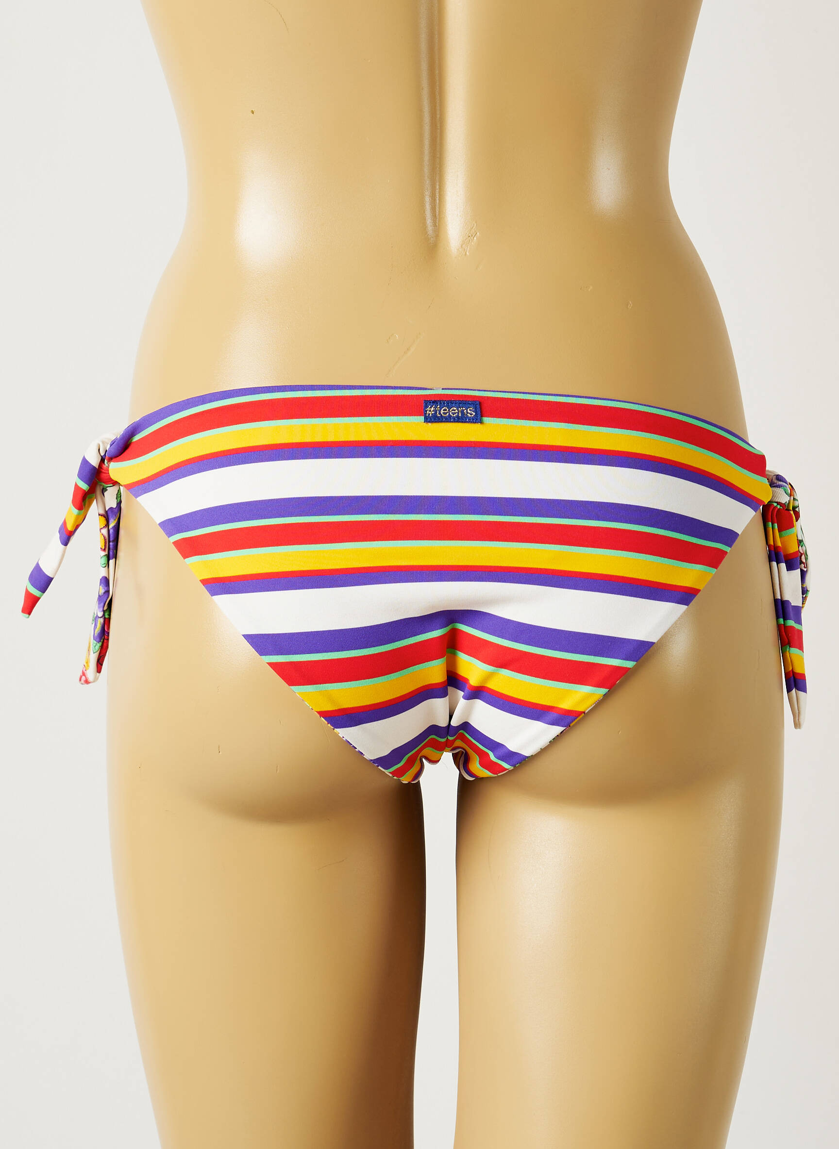 Maudymosi kelnaitės gėlių raštas bikini baltas BANANA MOON moteris