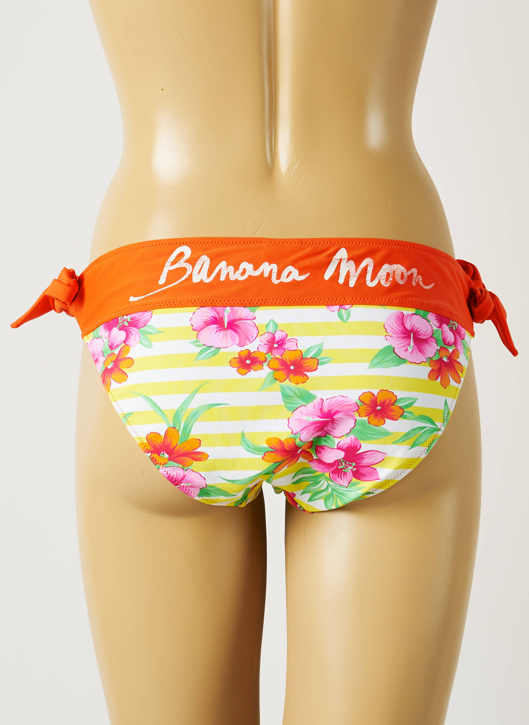 Maudymosi kelnaitės gėlių raštas bikini oranžinė BANANA MOON moteris