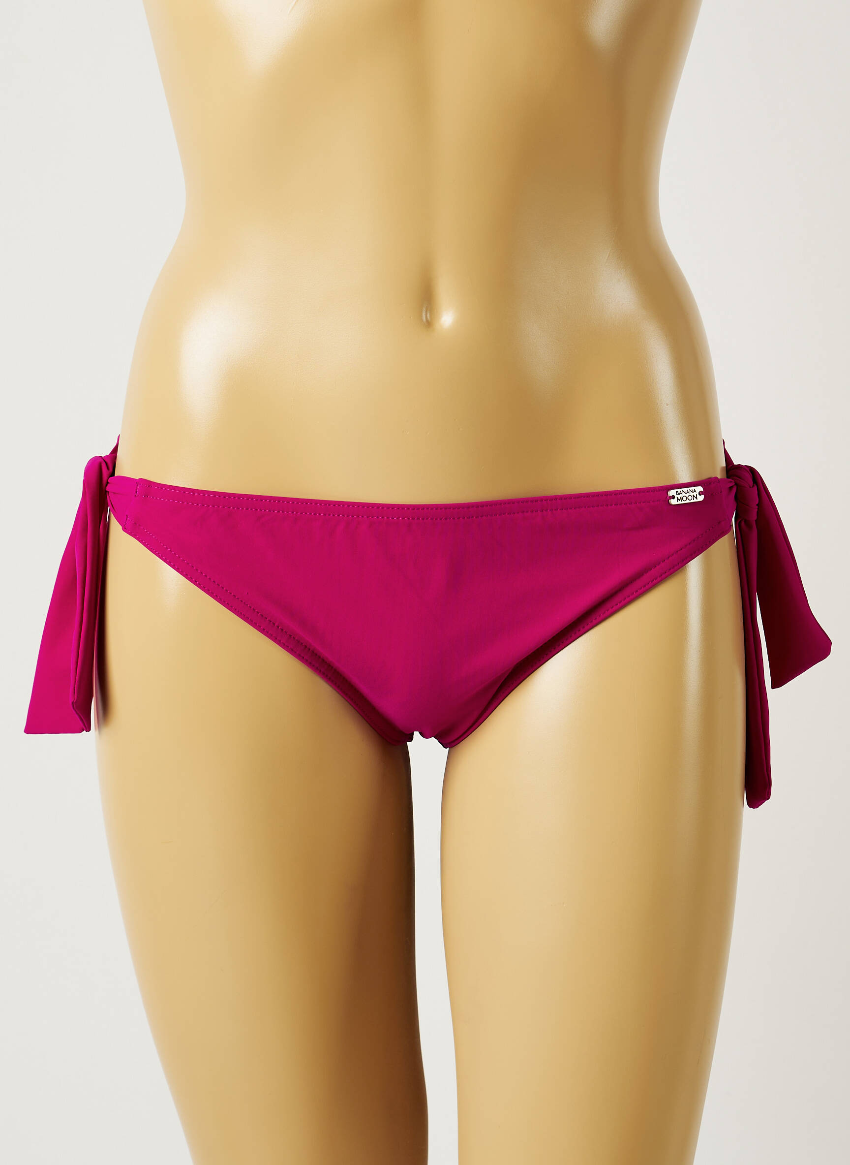 Maudymosi kelnaitės satino efektas bikini violetinis BANANA MOON moteris