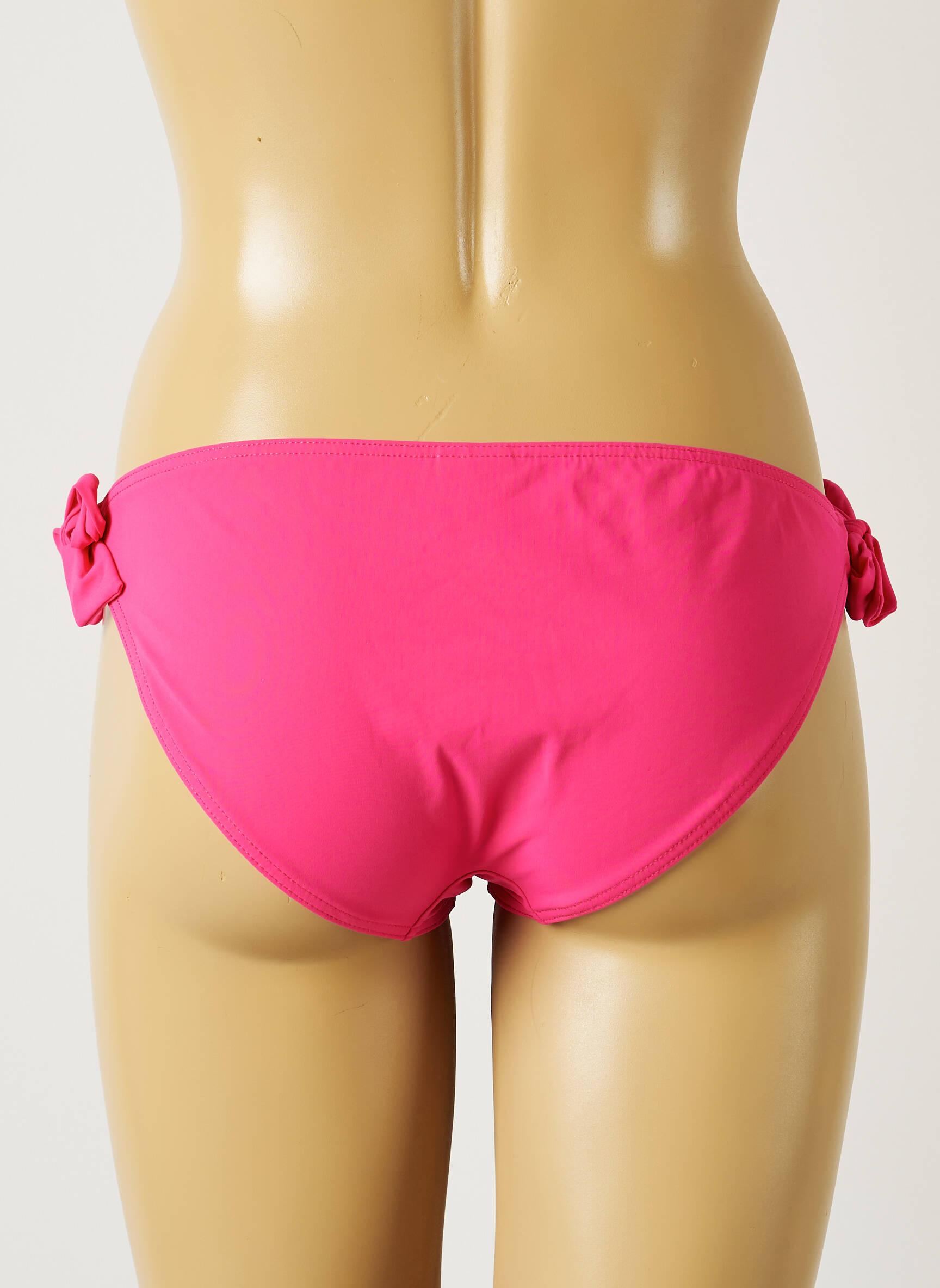 Maudymosi kelnaitės satino efektas bikini rožinė BANANA MOON moteris