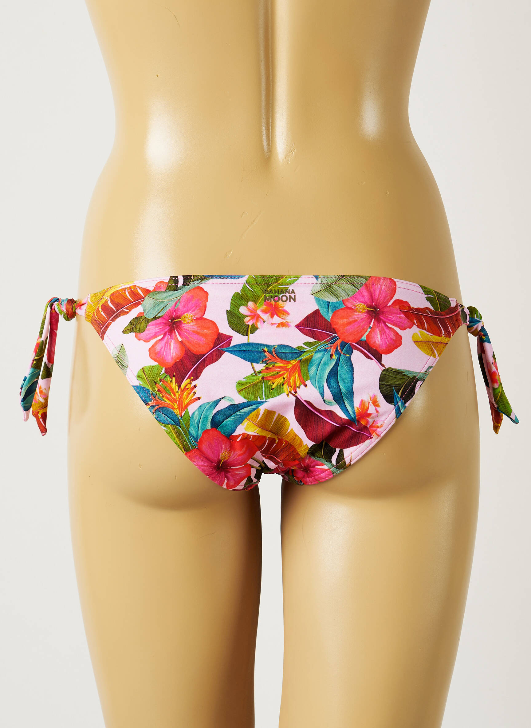 Maudymosi kelnaitės gėlių raštas bikini rožinė BANANA MOON moteris