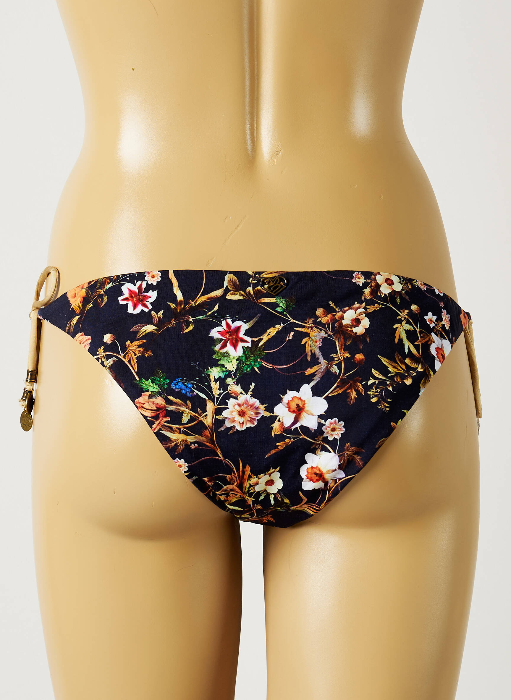Maudymosi kelnaitės gėlių raštas bikini mėlyna BANANA MOON moteris