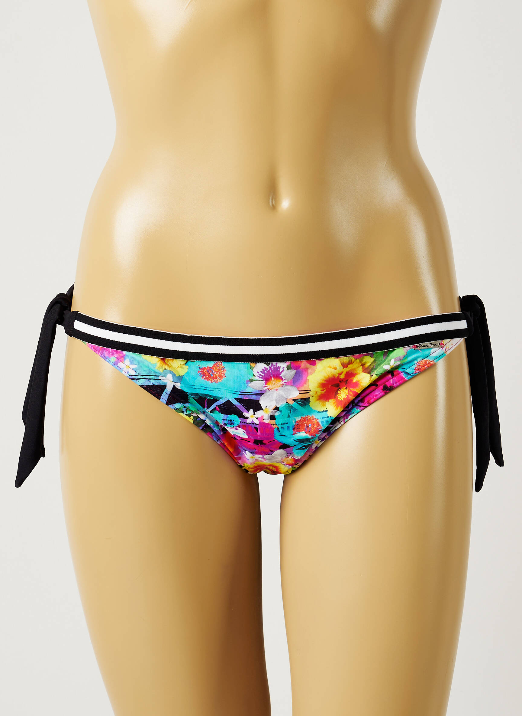 Maudymosi kelnaitės gėlių raštas bikini rožinė BANANA MOON moteris