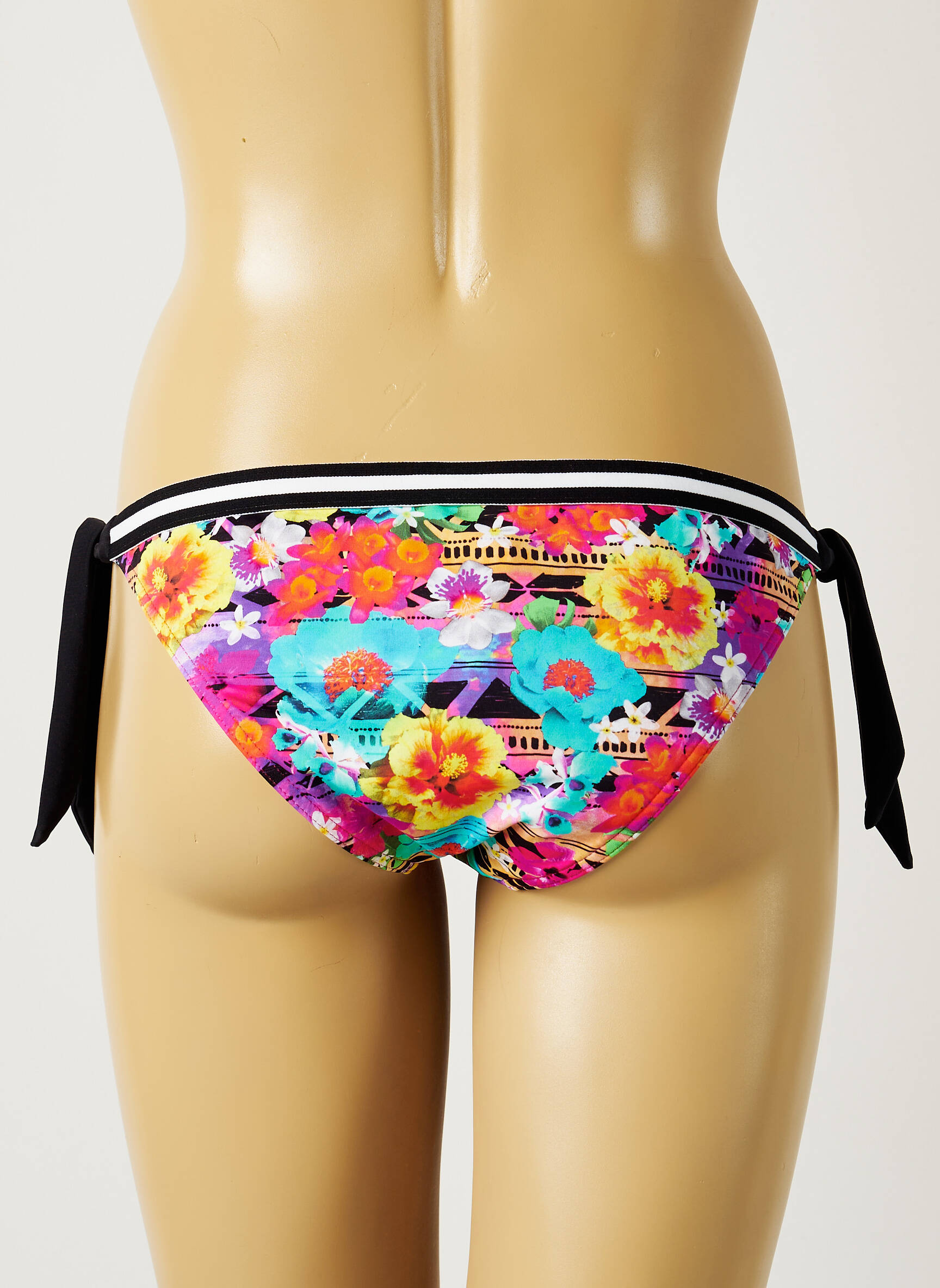 Maudymosi kelnaitės gėlių raštas bikini rožinė BANANA MOON moteris