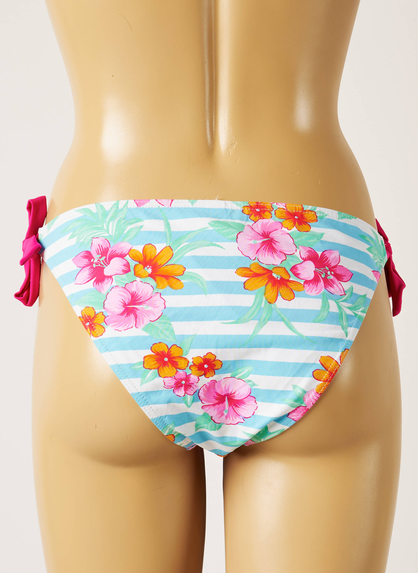 Maudymosi kelnaitės gėlių raštas bikini mėlyna BANANA MOON moteris