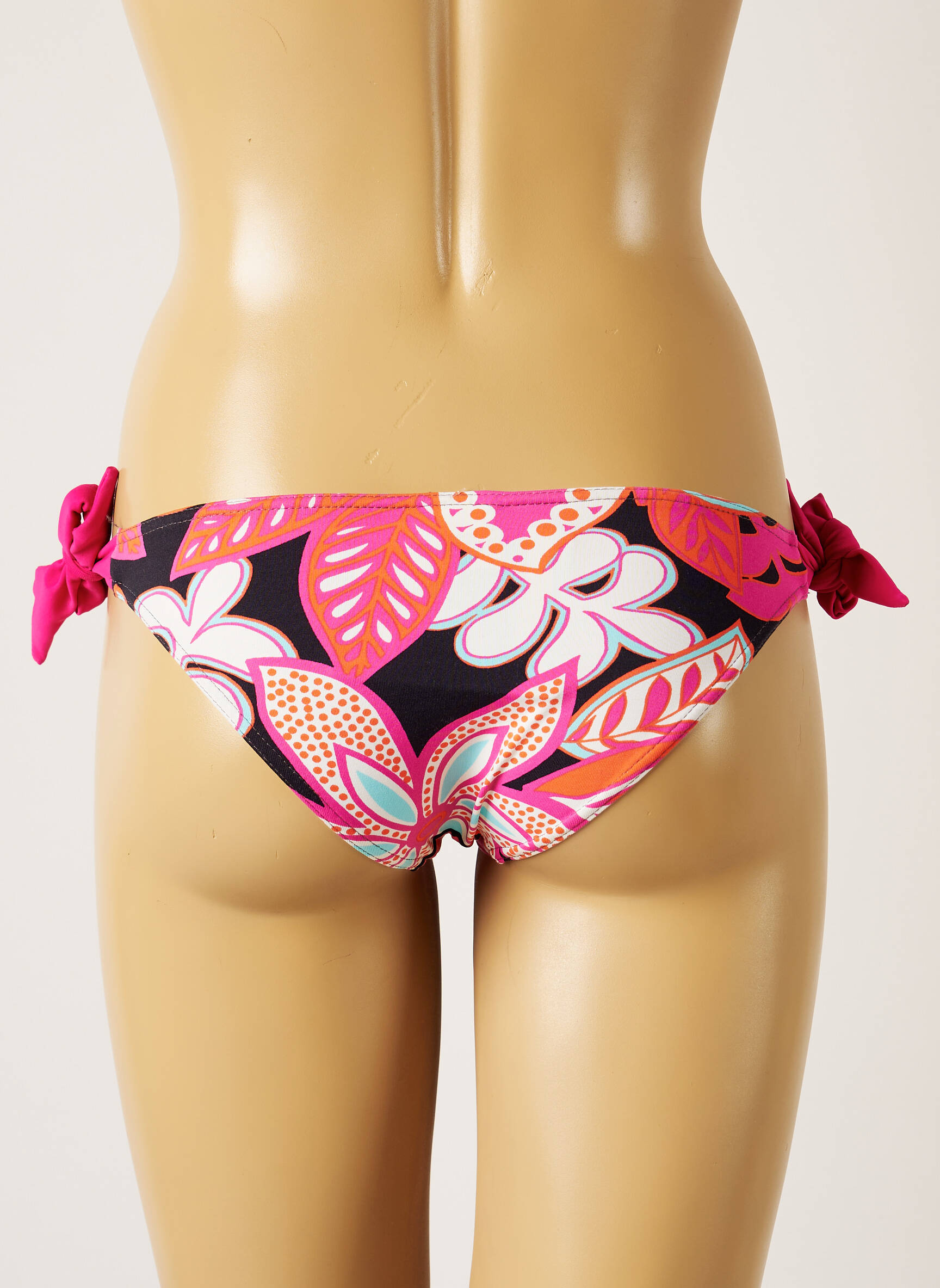 Maudymosi kelnaitės gėlių raštas bikini rožinė BANANA MOON moteris