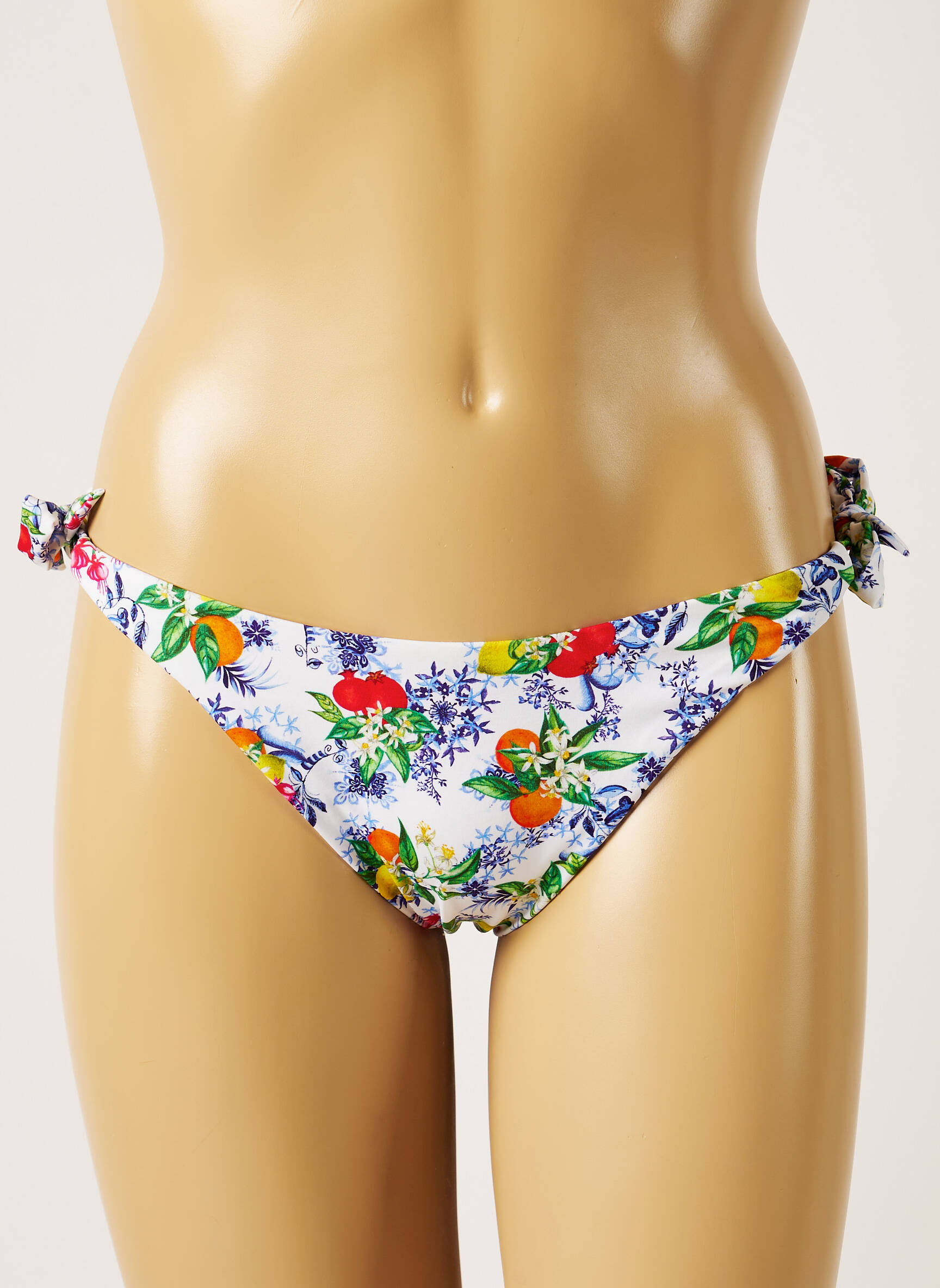 Maudymosi kelnaitės gėlių raštas bikini mėlyna BANANA MOON moteris