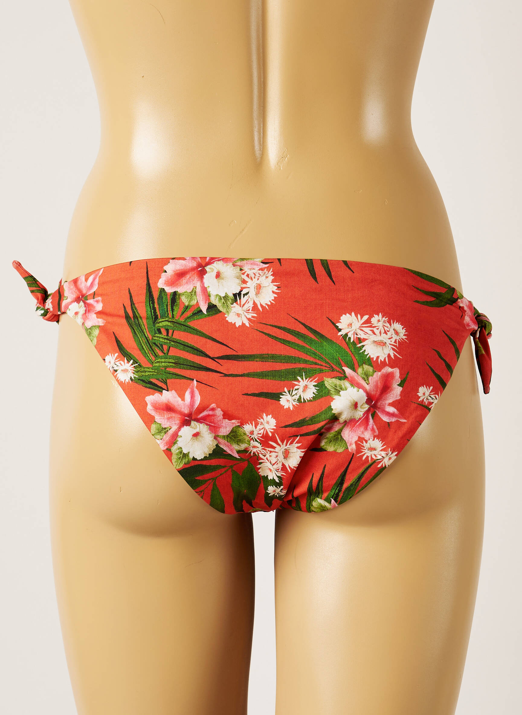 Maudymosi kelnaitės gėlių raštas bikini oranžinė BANANA MOON moteris